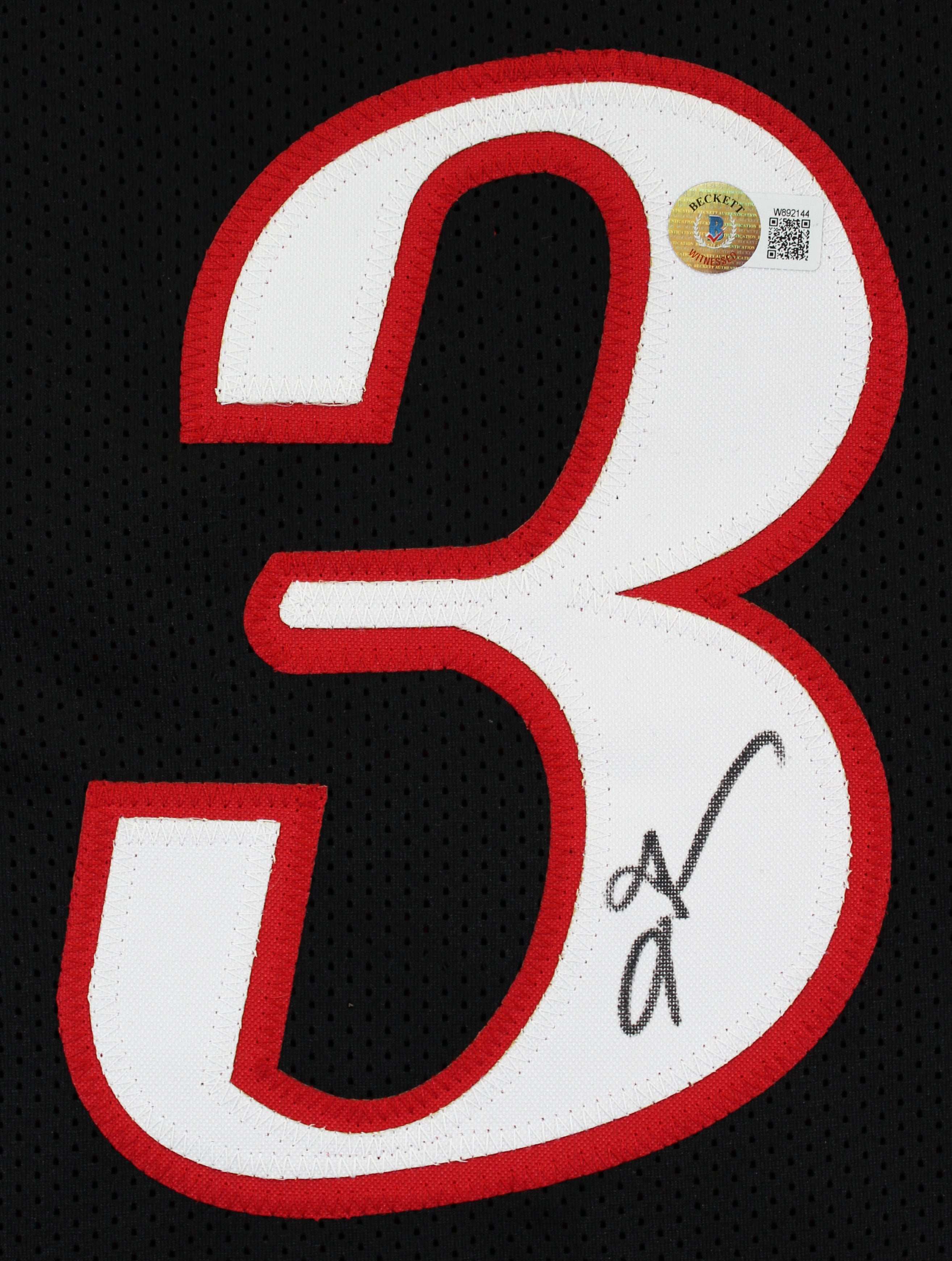 ** HOLIDAY DOORBUSTER ** Allen Iverson Authentic Signed Black Pro Style Jersey Autographed BAS Witnessed