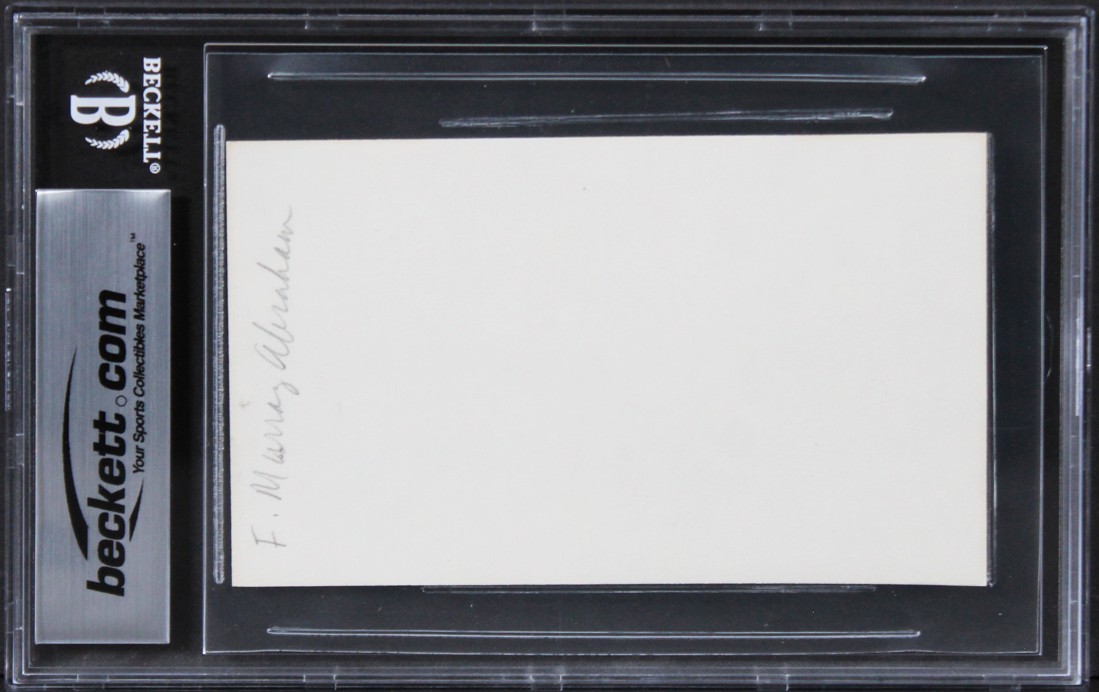 F. Murray Abraham The Grand Budapest Hotel Signed 3x5 Index Card BAS Slabbed 1