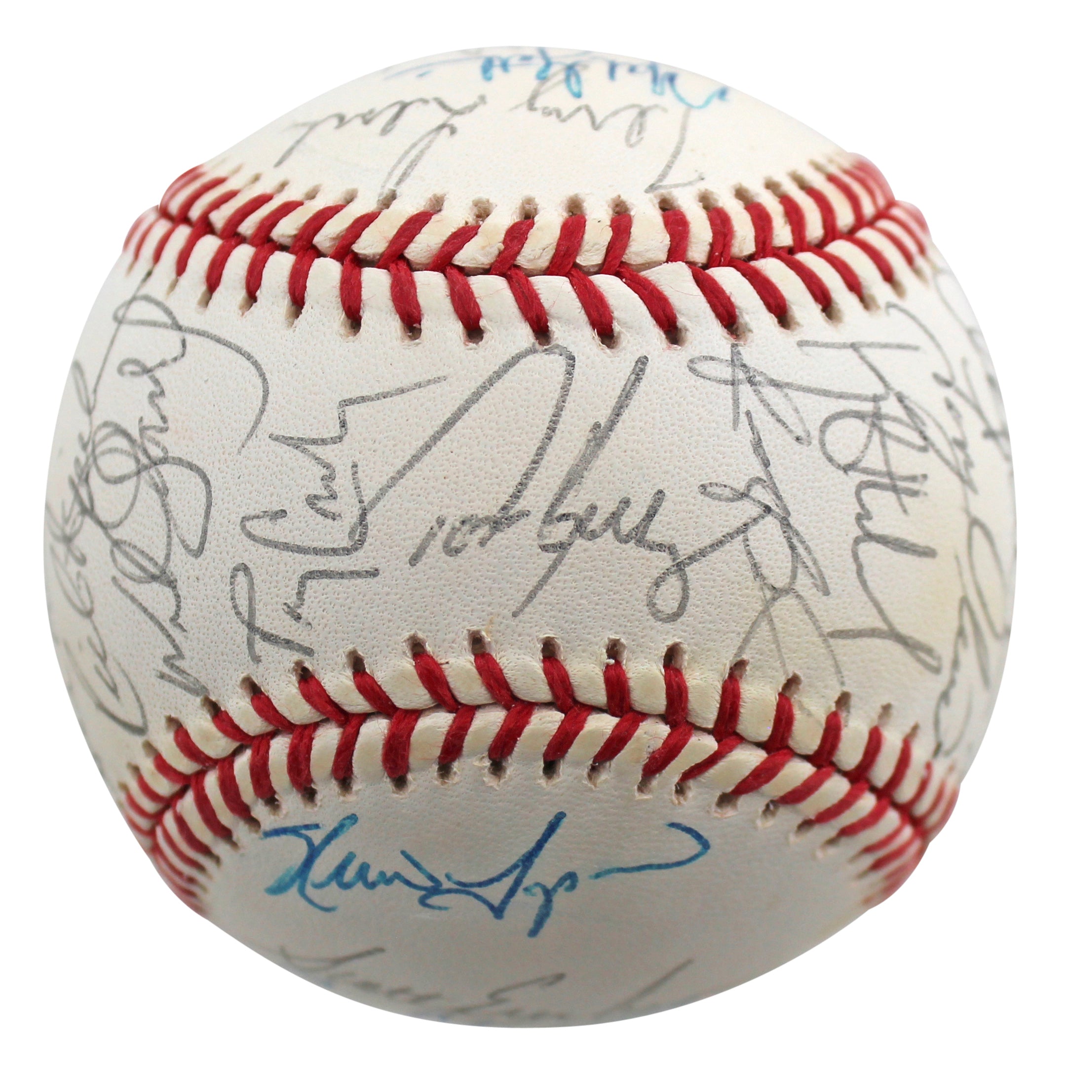 1991 Twins (29) Puckett, Oliva, Knoblauch +26 Signed Oal Baseball BAS #AB92931