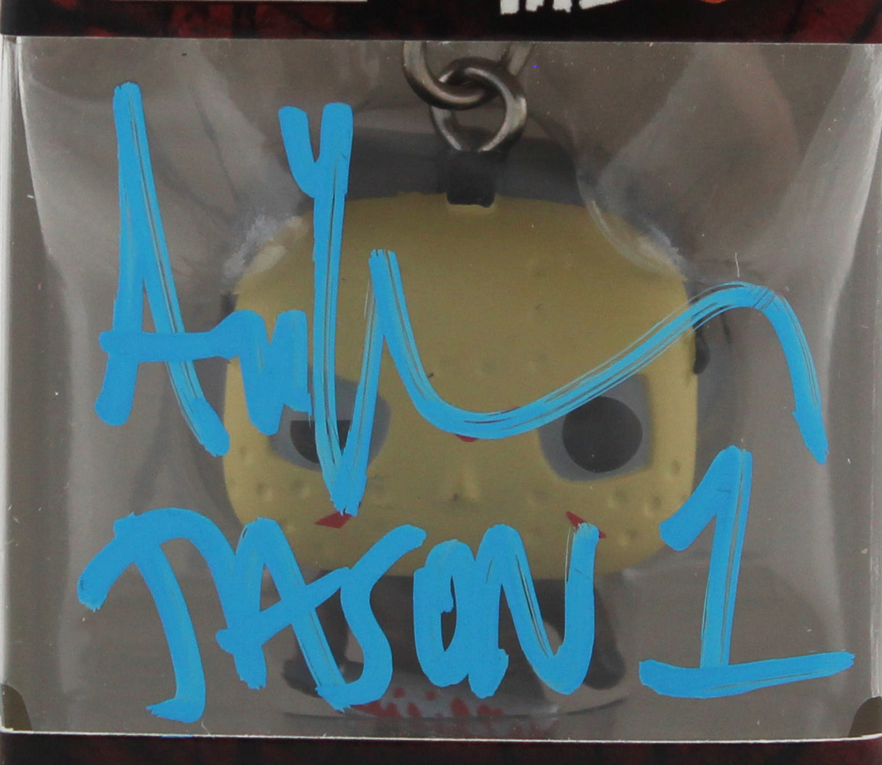 Ari Lehman "Jason 1" Signed Keychain Funko Pop Vinyl Figure w/ Blue Sig BAS Wit