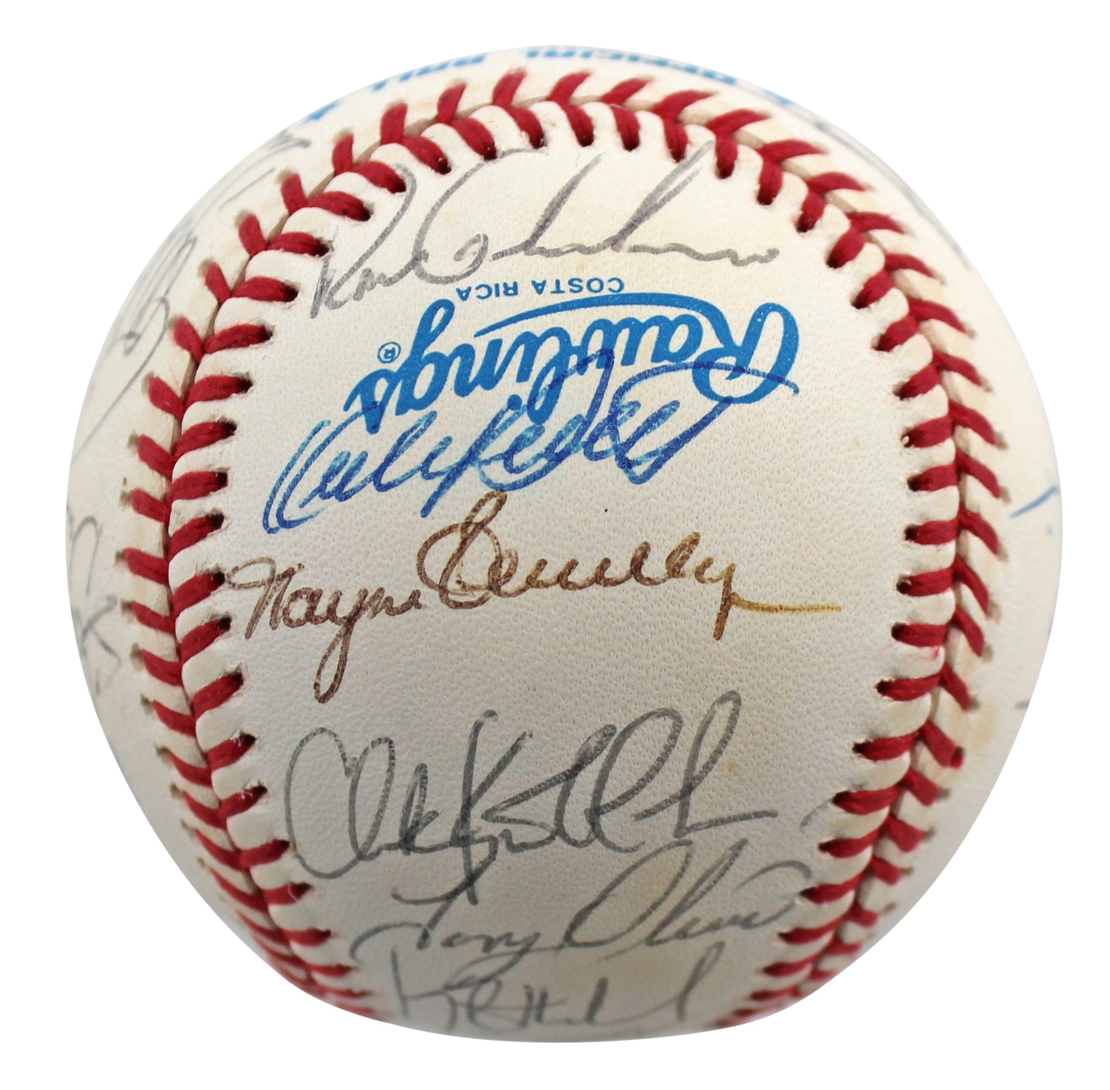 1991 Twins (29) Puckett, Oliva, Knoblauch +26 Signed Oal Baseball BAS #AB92931