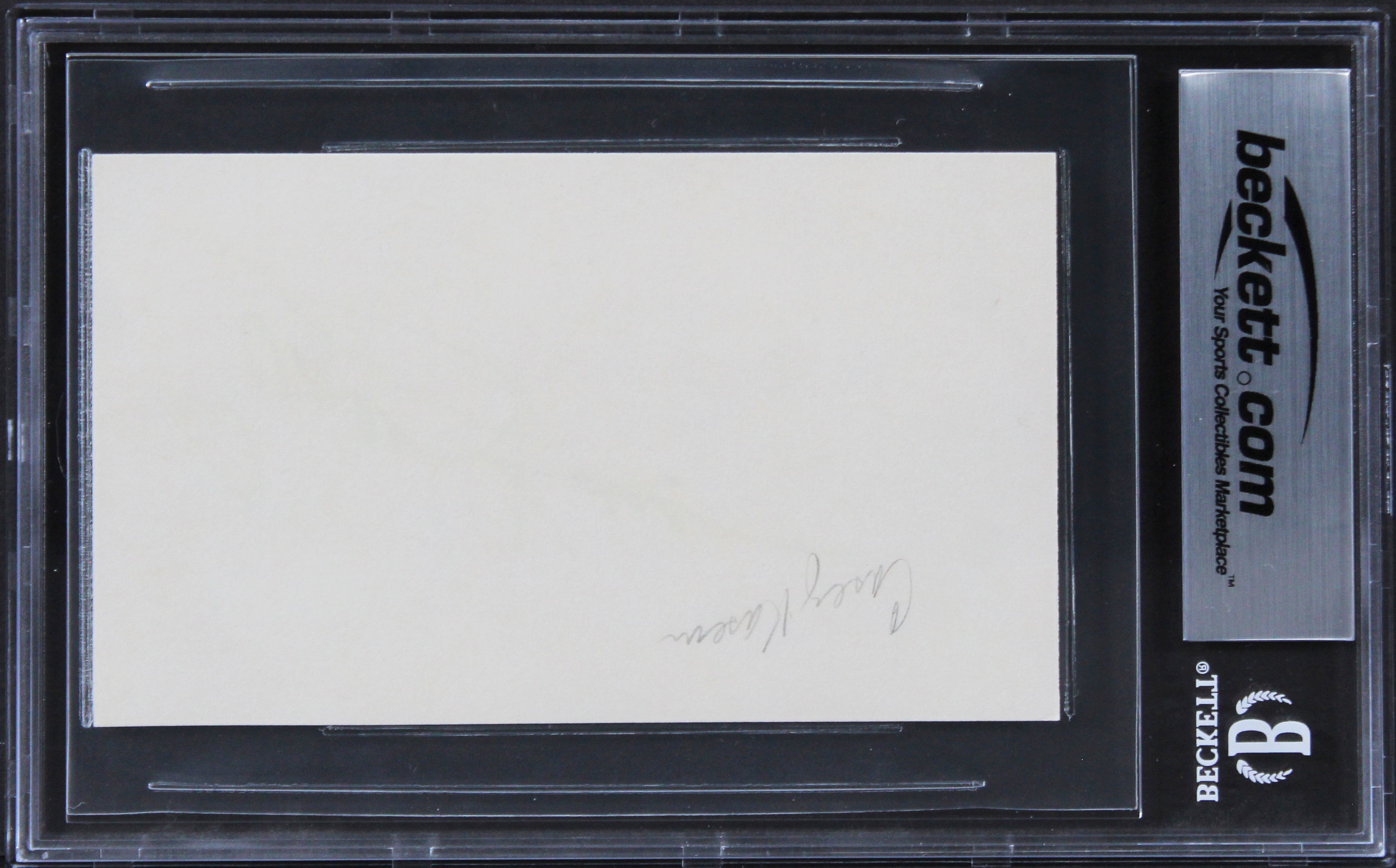 Casey Kasem Scooby-Doo Authentic Signed 3x5 Index Card Autographed BAS Slabbed