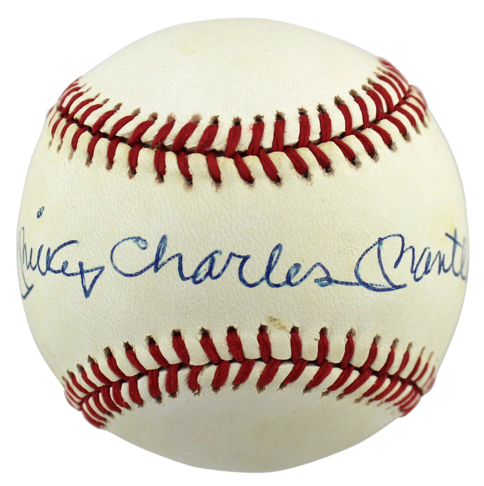 Yankees Mickey Charles Mantle Authentic Signed Oal Baseball JSA #BB32645