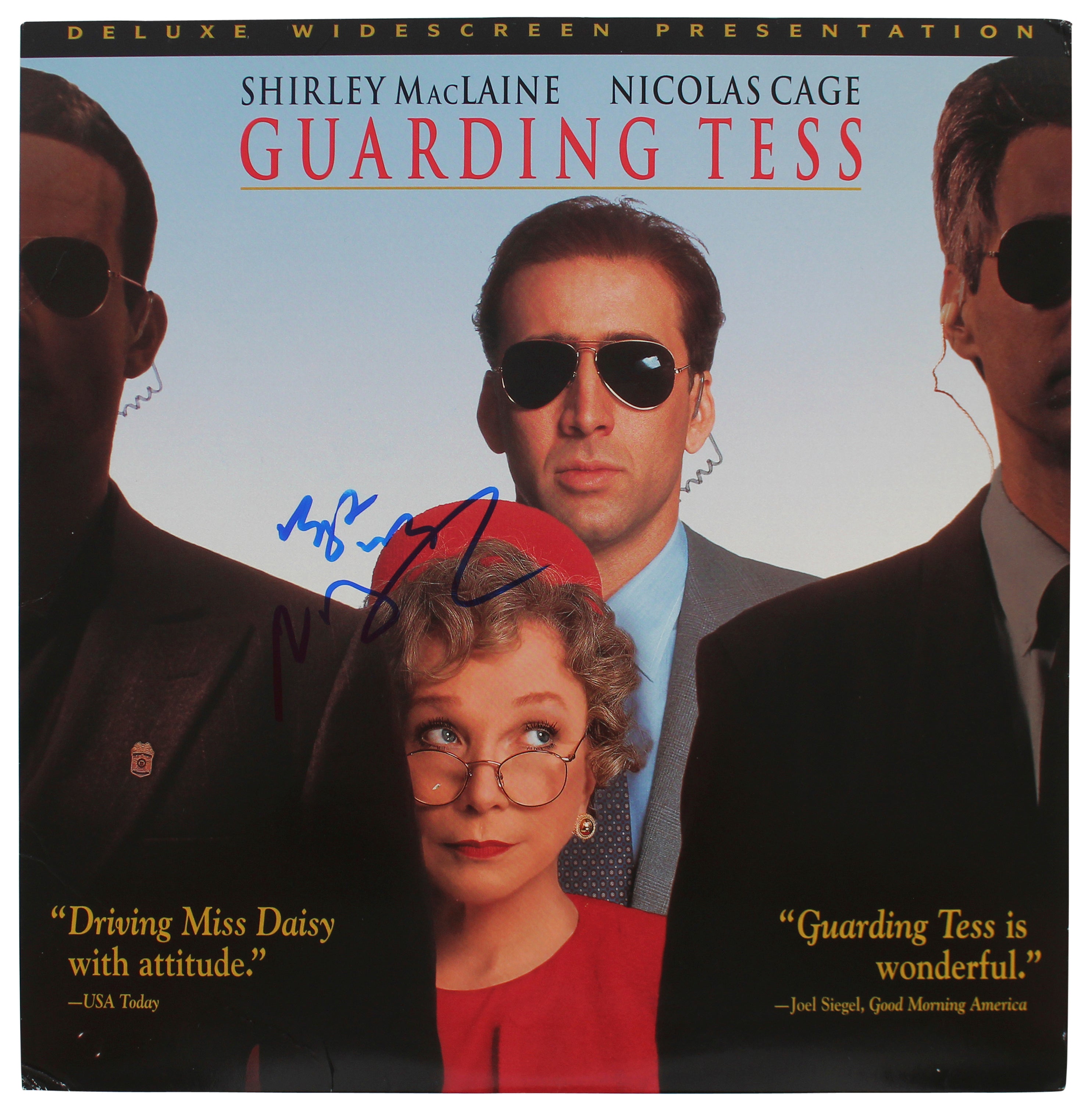 Nicolas Cage Authentic Signed Guarding Tess Laserdisc Without Disc BAS #BG83149