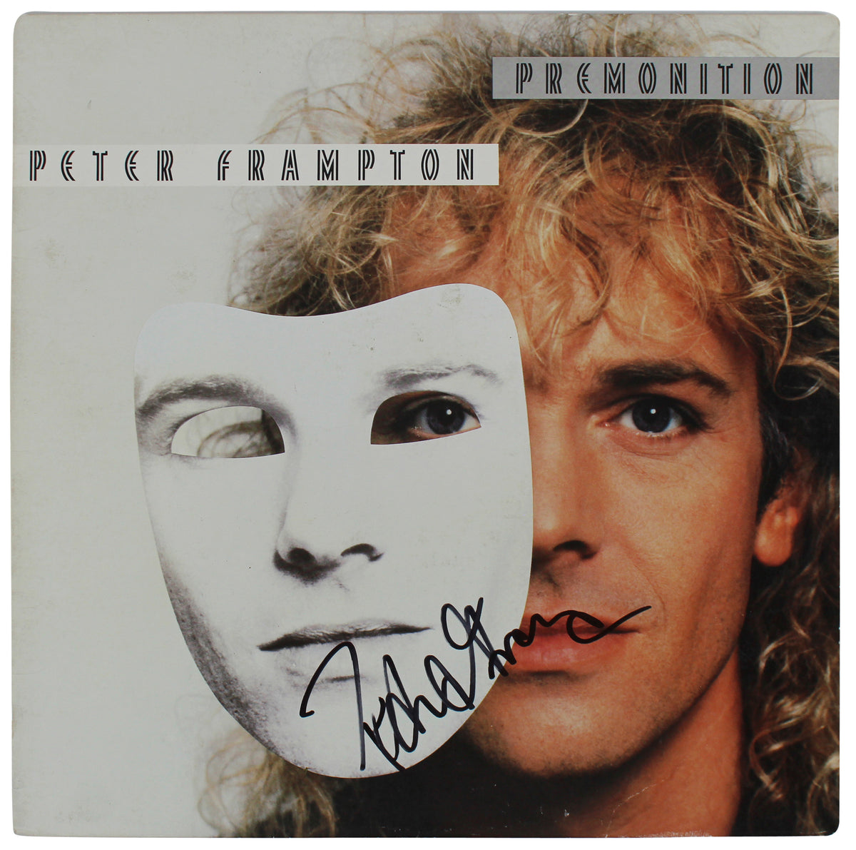 Peter Frampton Authentic Signed Premonition Album Cover Autographed BAS #BG83056