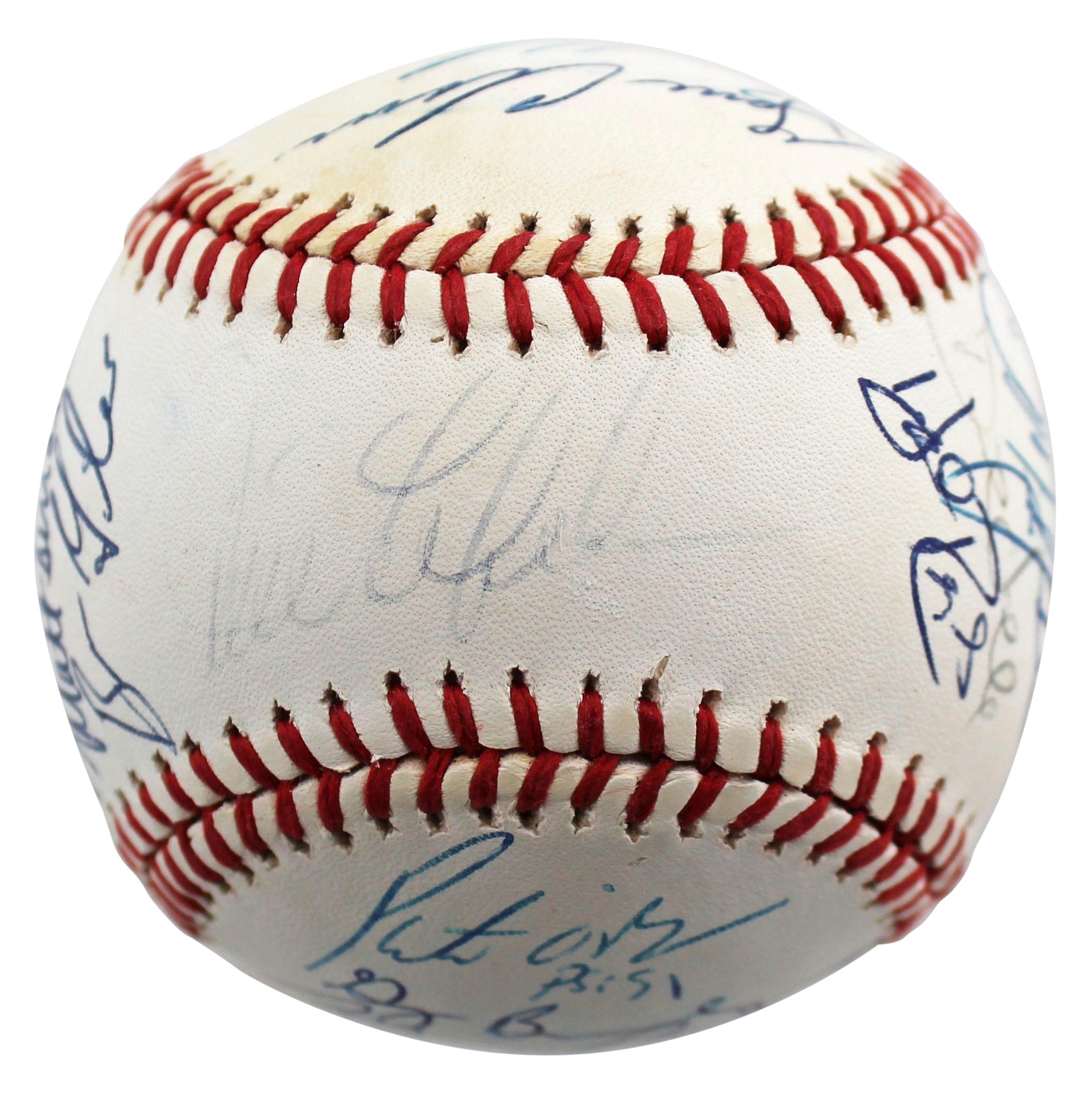 1990 Mariners (25) Griffey Jr., Reynolds, Kuntz Signed Oal Baseball BAS #AC01910