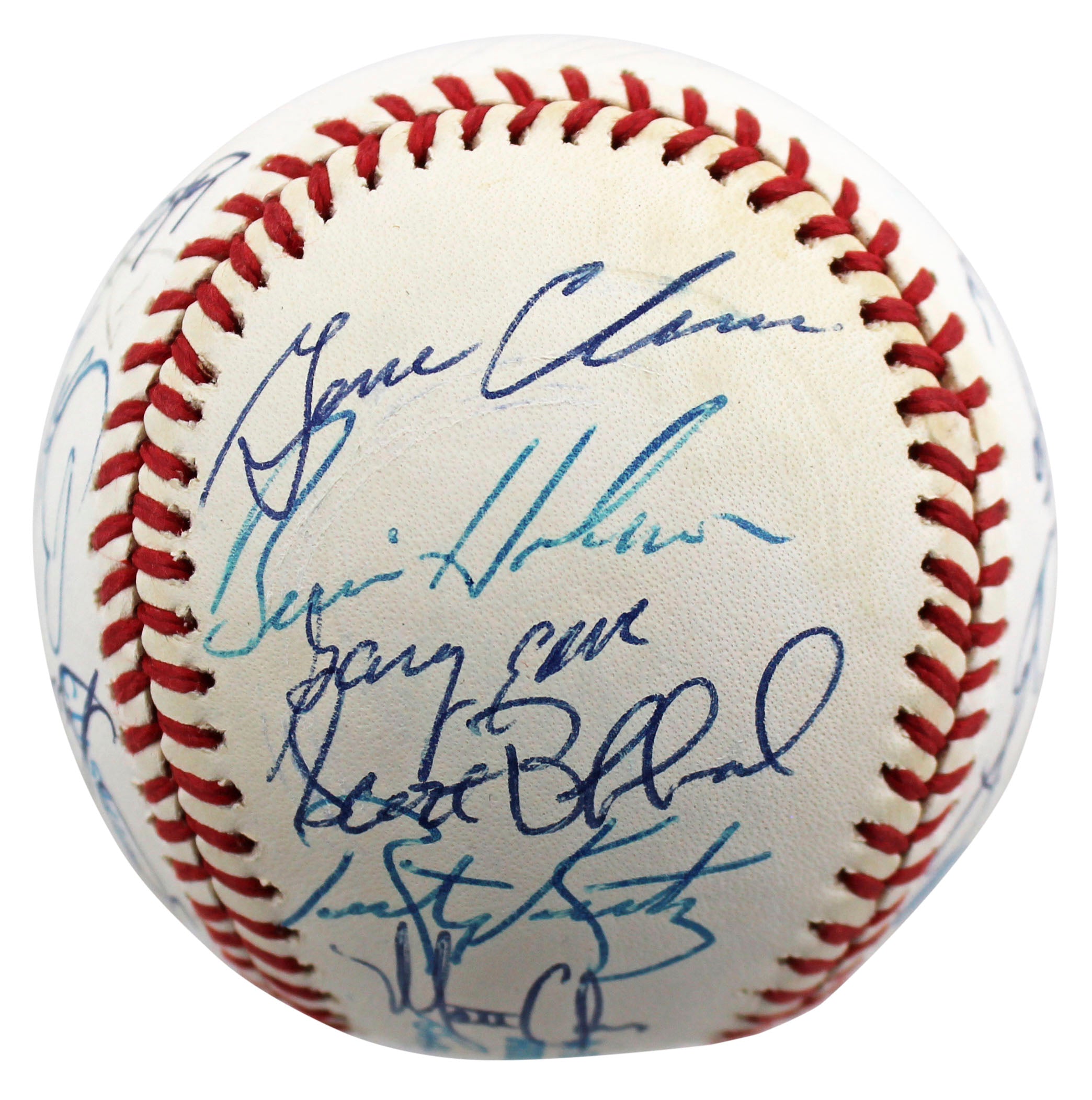 1990 Mariners (25) Griffey Jr., Reynolds, Kuntz Signed Oal Baseball BAS #AC01910