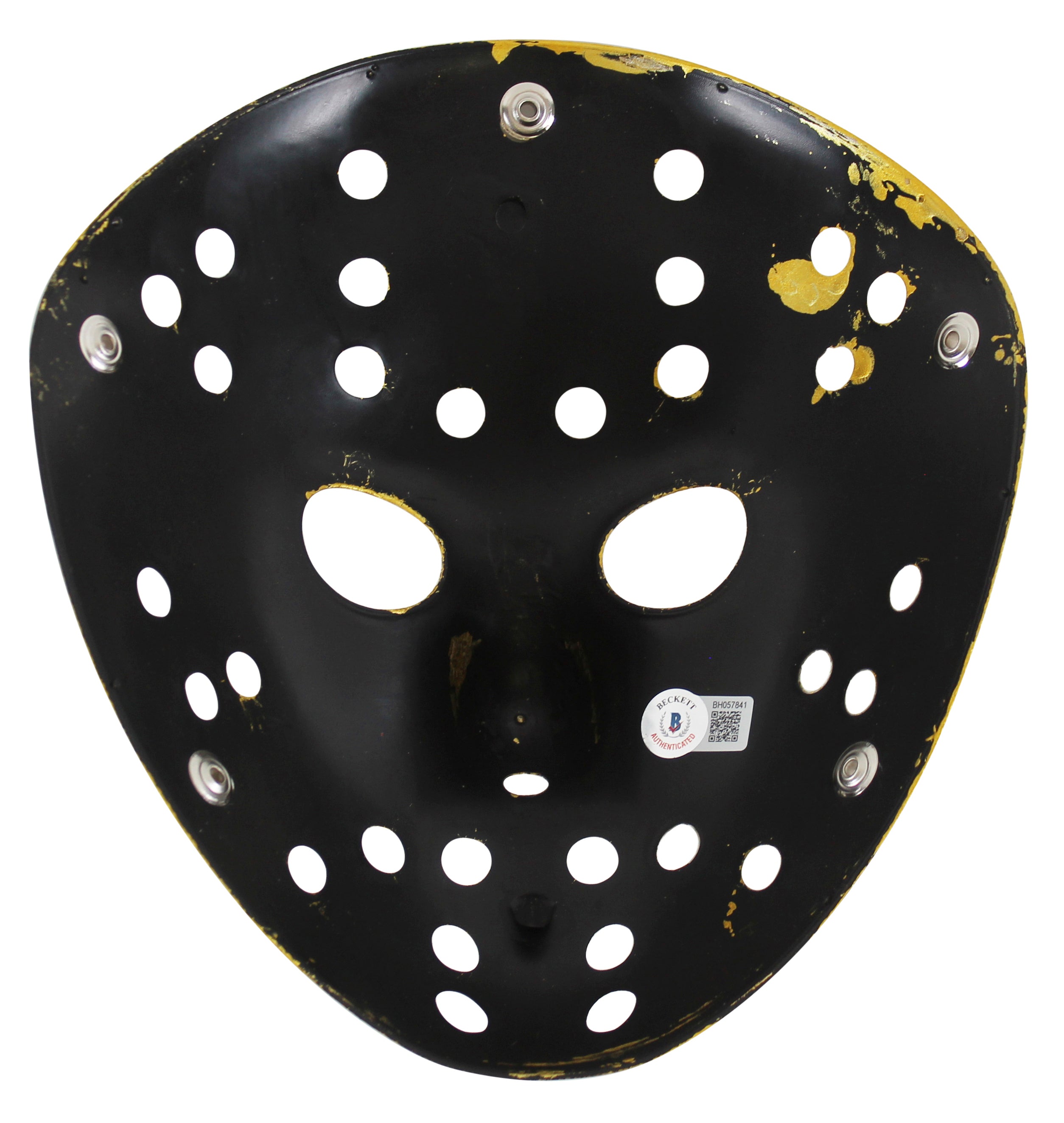 Ari Lehman Friday The 13th "146 Kill Count" Signed Gold Jason Mask BAS #BH057841