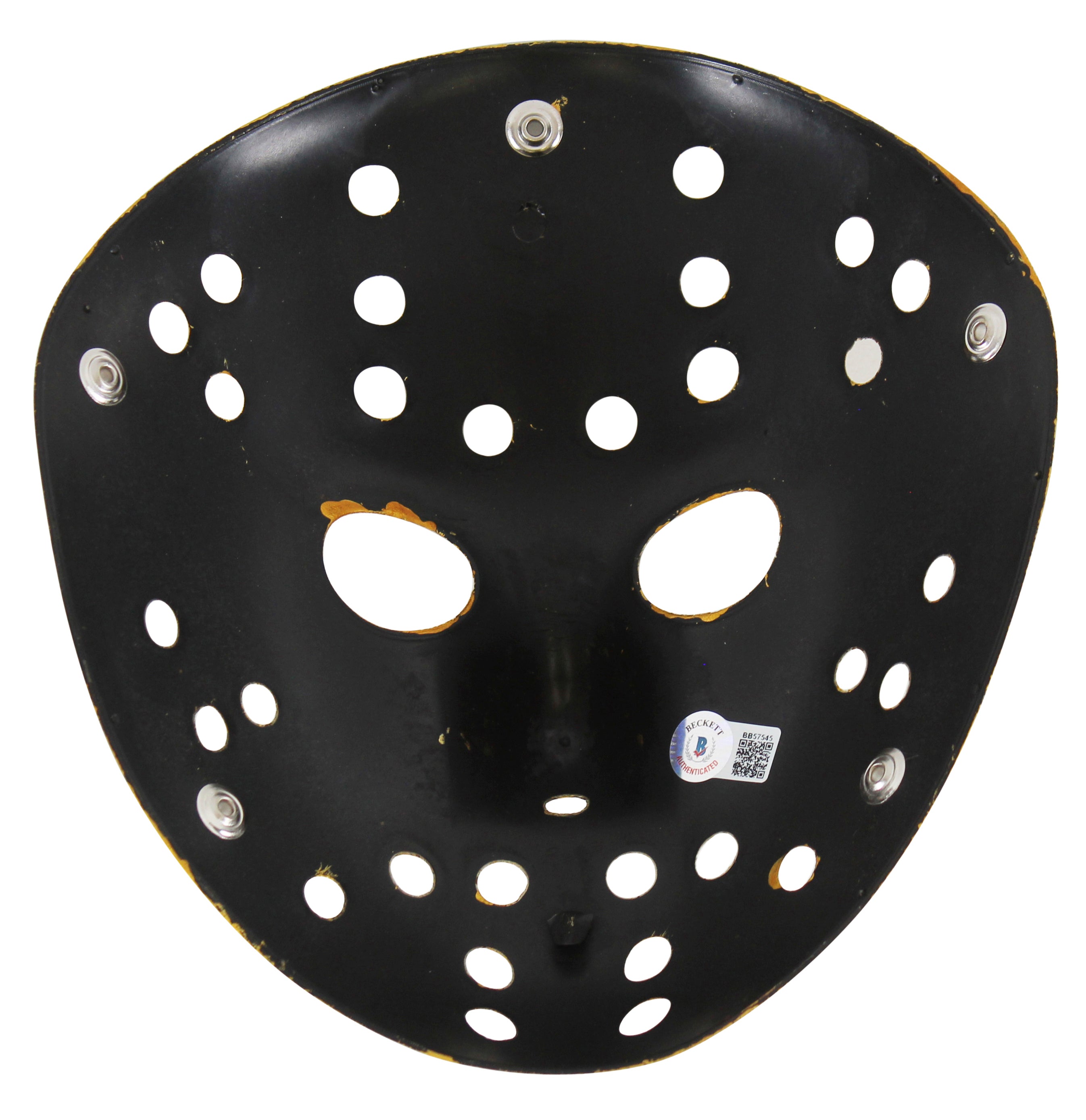 Ari Lehman Friday The 13th "146 Kill Count" Signed Gold Jason Mask BAS #BB57545