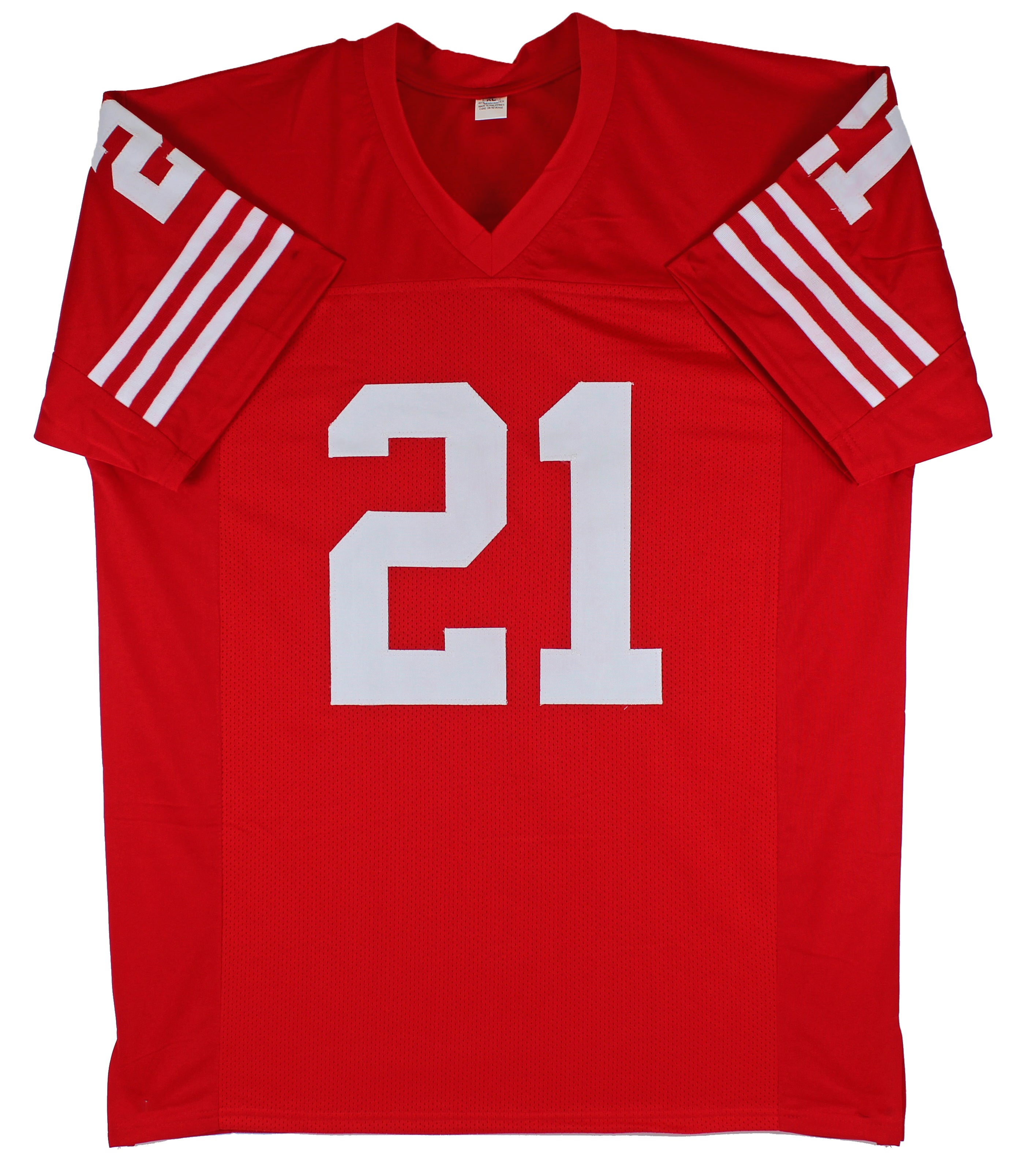 ** HOLIDAY DOORBUSTER ** Deion Sanders Authentic Signed Red Pro Style Jersey Autographed BAS Witnessed