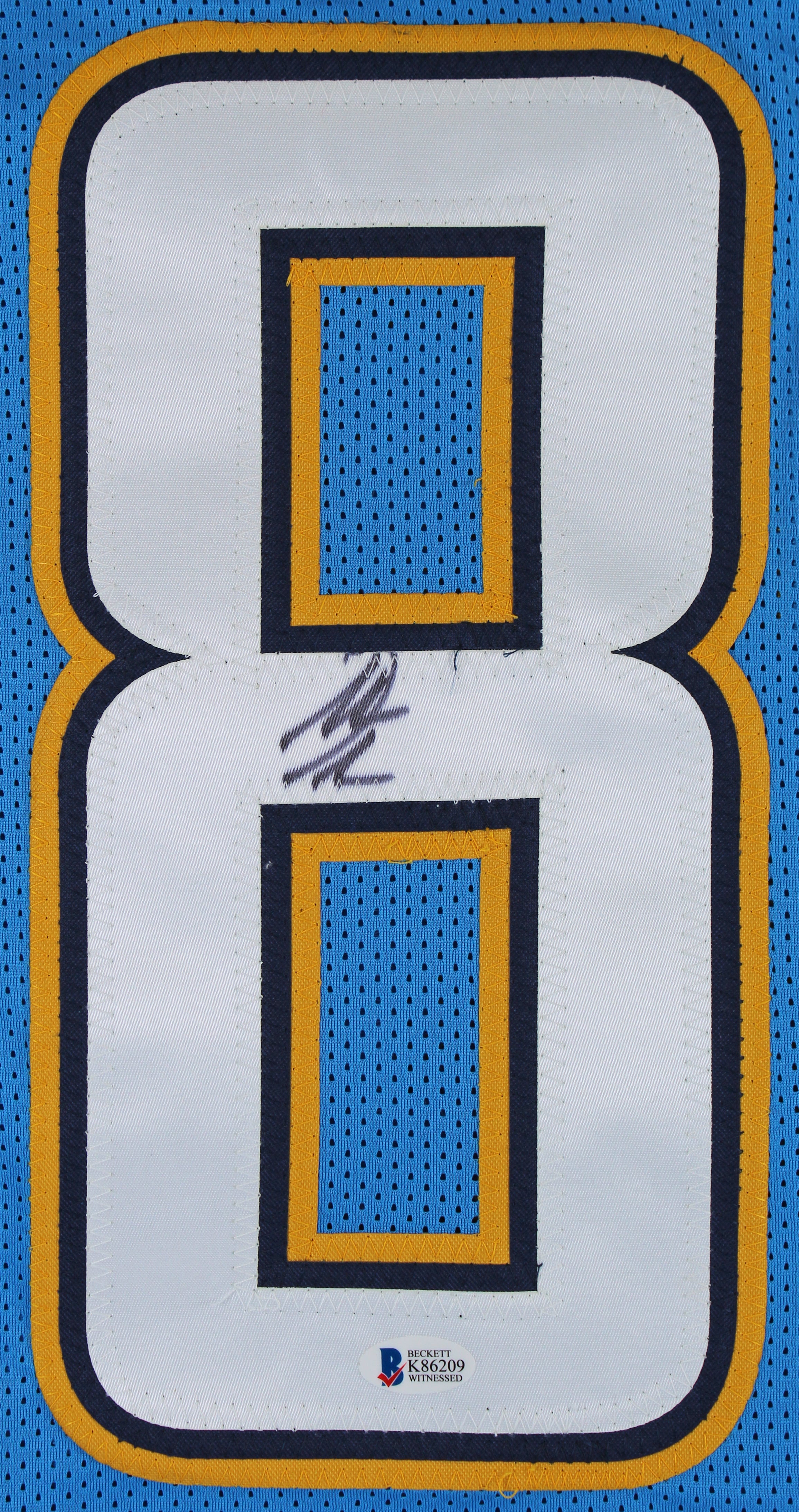 Antonio Gates Authentic Signed Powder Blue Pro Style Jersey BAS Witnessed