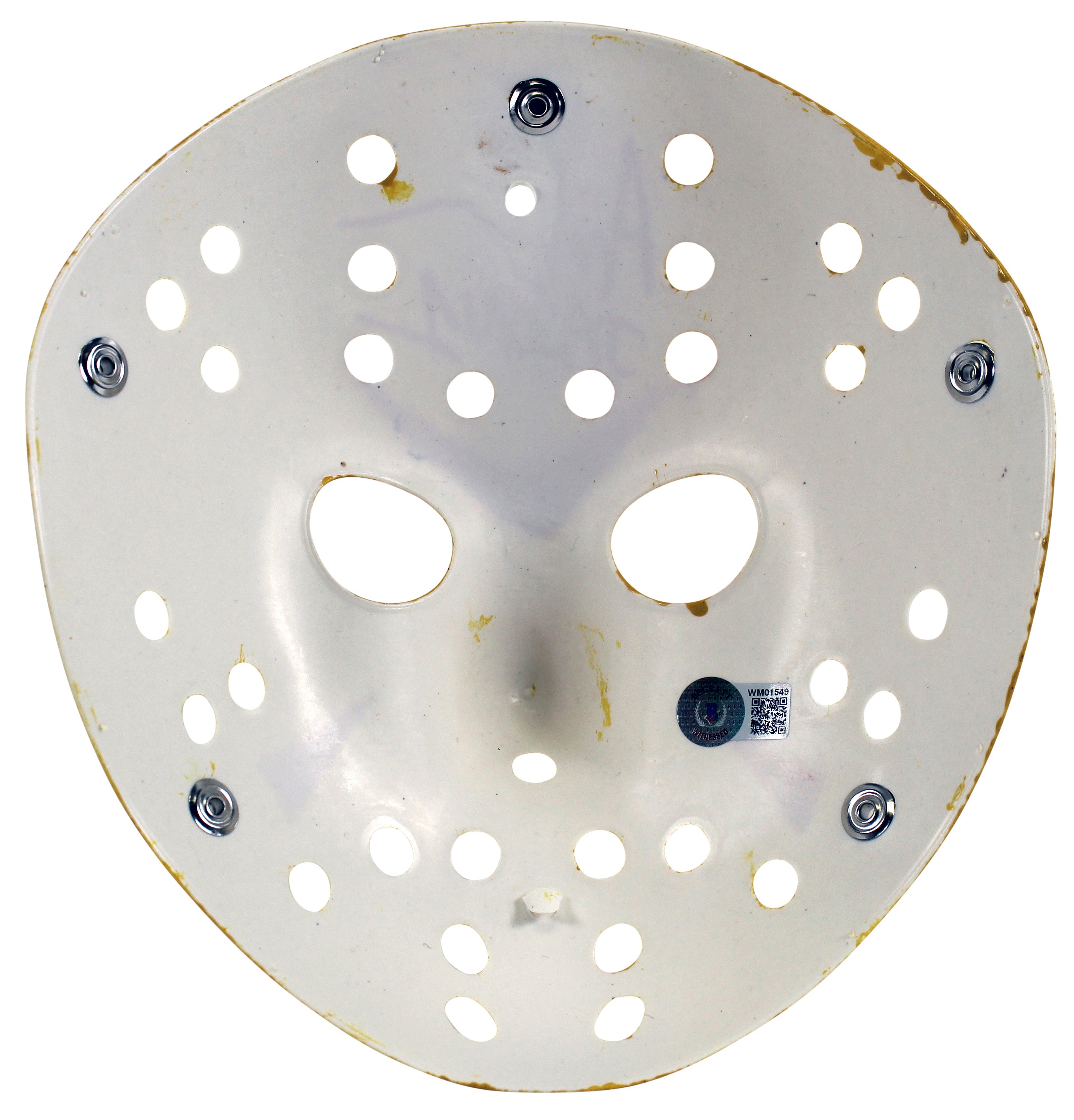 Ari Lehman Friday The 13th "Jason 1" Signed Yellow Jason Mask BAS Witnessed