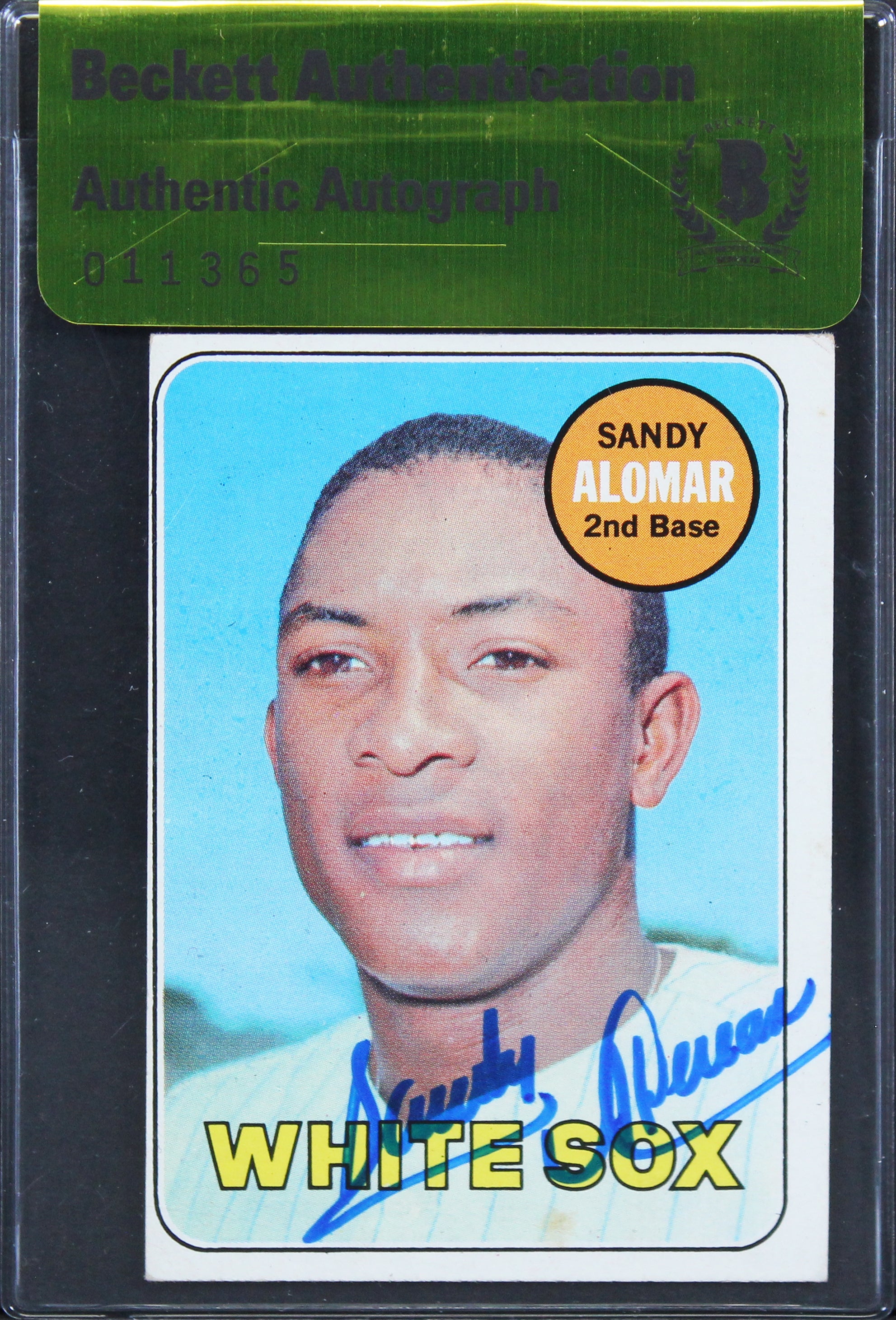 White Sox Sandy Alomar Authentic Signed 1969n Topps T.C.G. #283 Card BAS #11365