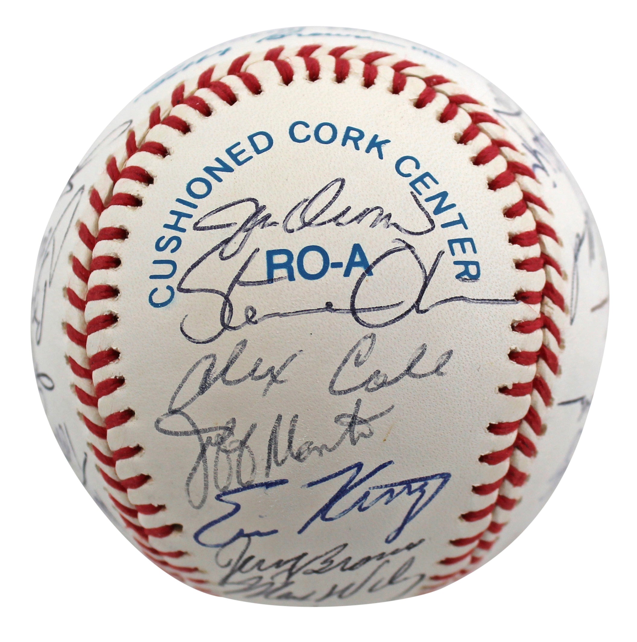 1991 Indians (26) Hargrove, Alomar, Swindell Signed Oal Baseball BAS #AC01900
