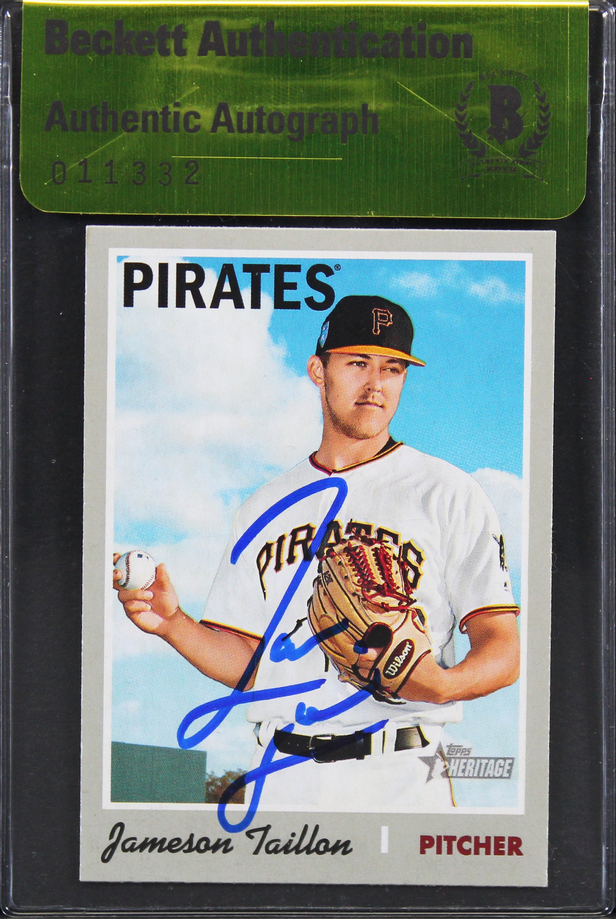 Pirates Jameson Taillon Authentic Signed 2019 Topps #236 Card BAS #11332