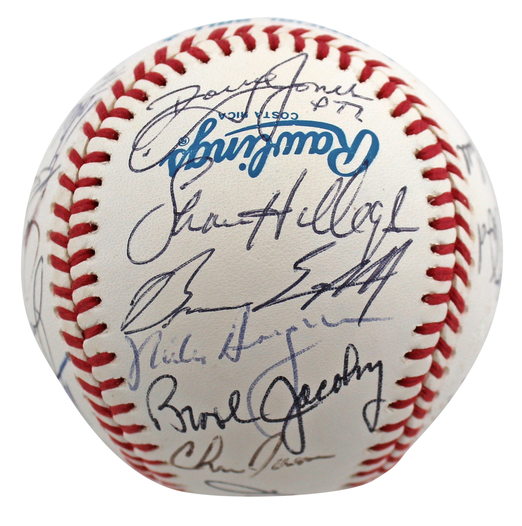 1991 Indians (26) Hargrove, Alomar, Swindell Signed Oal Baseball BAS #AC01900
