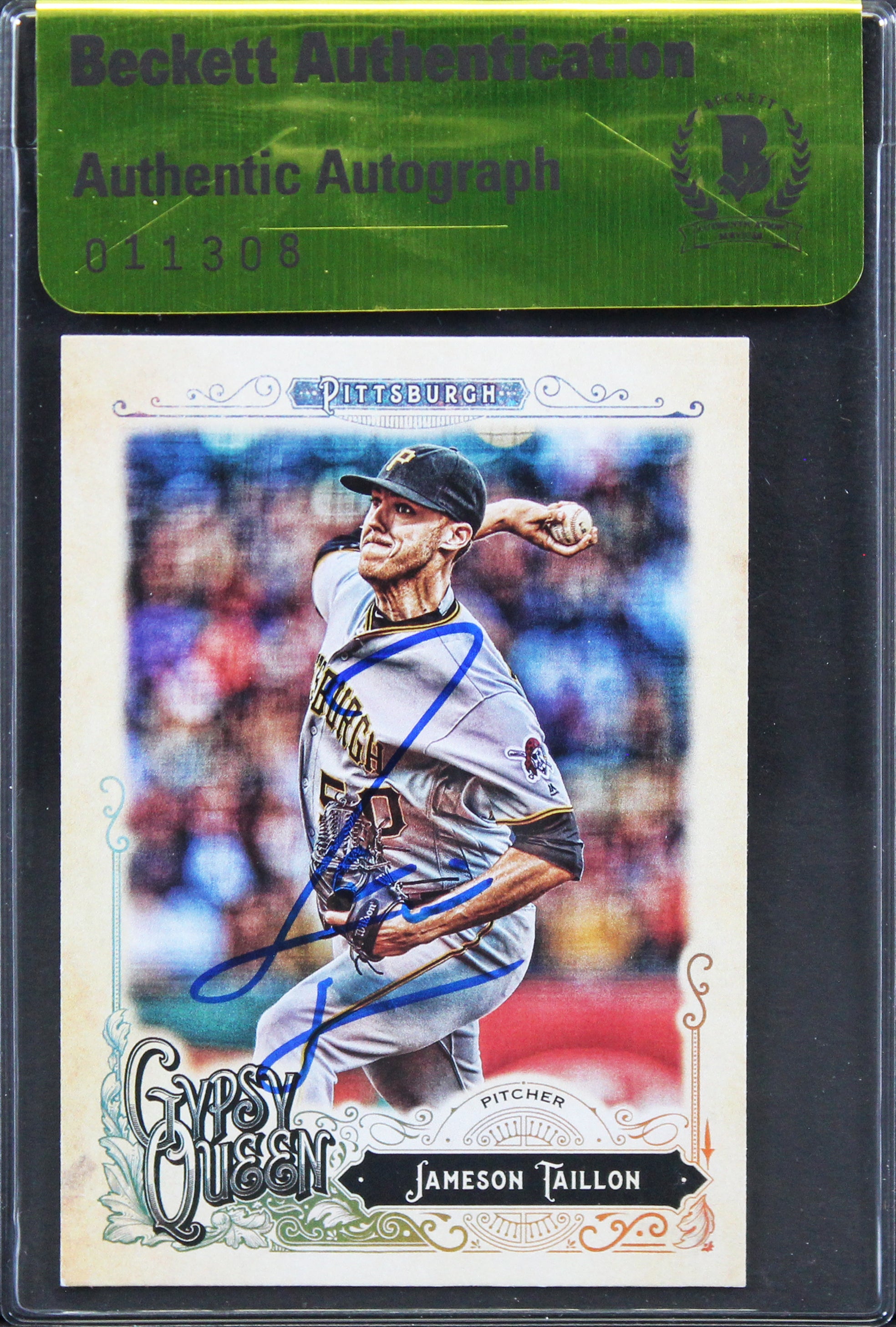 Pirates Jameson Taillon Signed 2017 Topps Gypsy Queen #60 Card BAS #11308