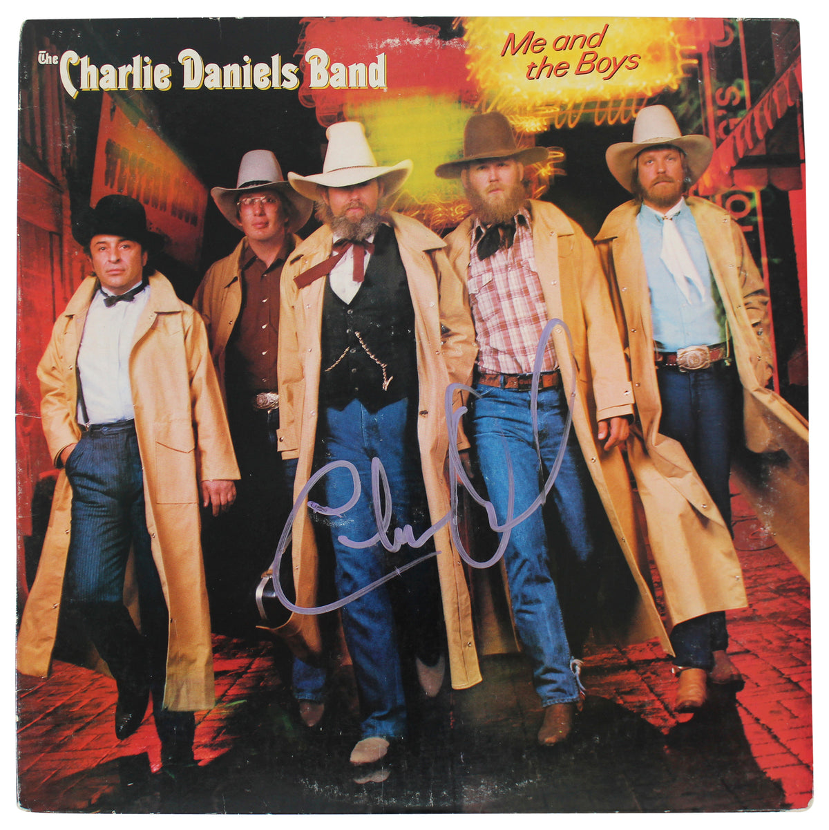 Charlie Daniels Authentic Signed Me & The Boys Album Cover W/ Vinyl BAS #BG83041