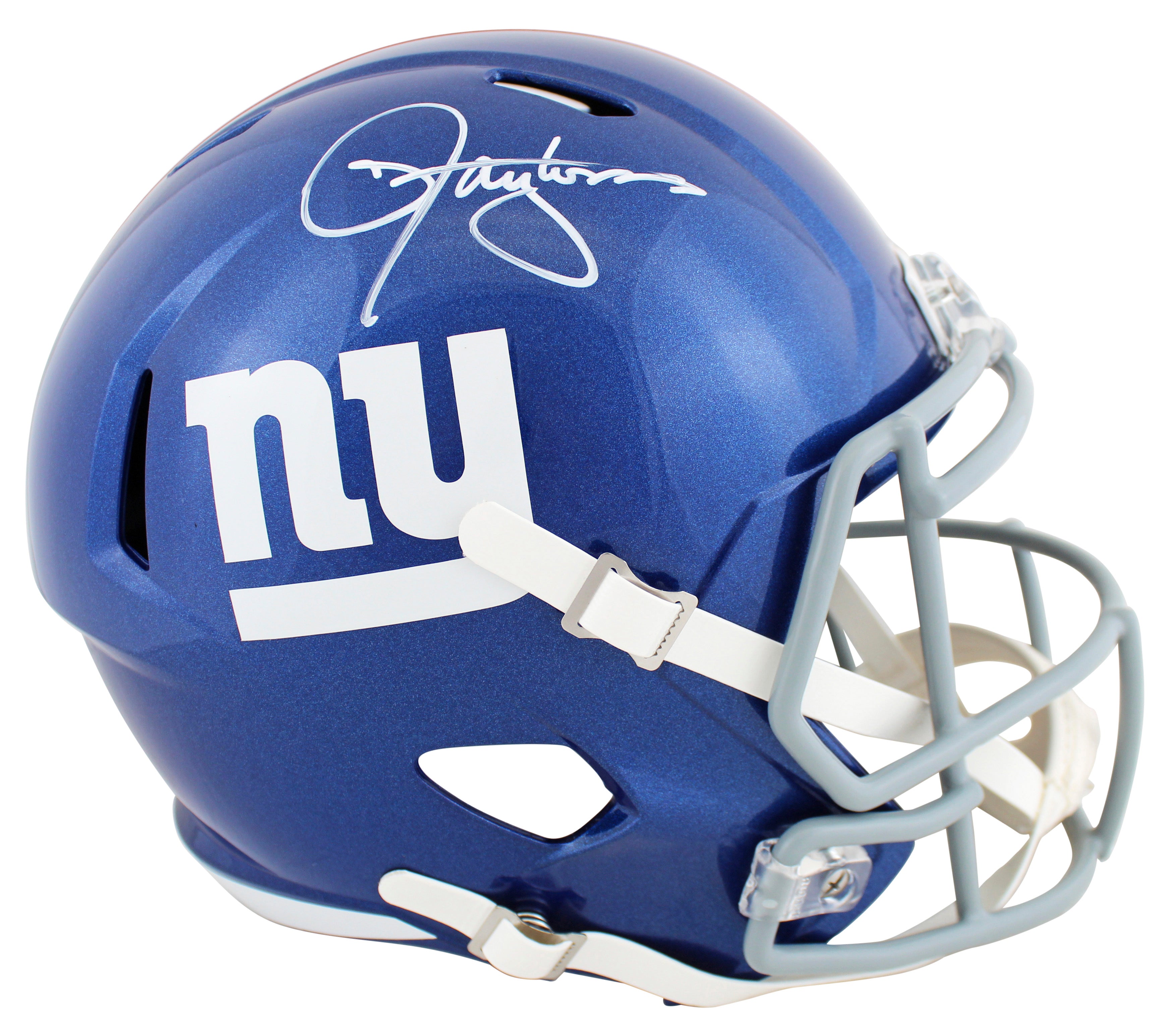 Giants Lawrence Taylor Authentic Signed Full Size Speed Rep Helmet JSA Witness