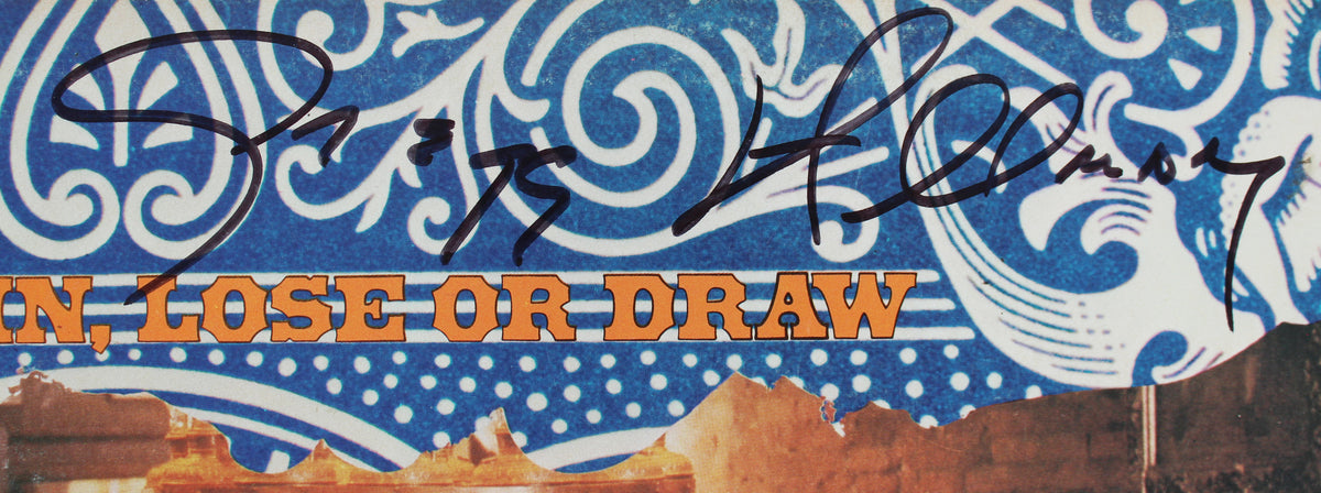 Gregg Allman The Allman Bros Signed Win, Lose Or Draw Album Cover BAS #BG83039