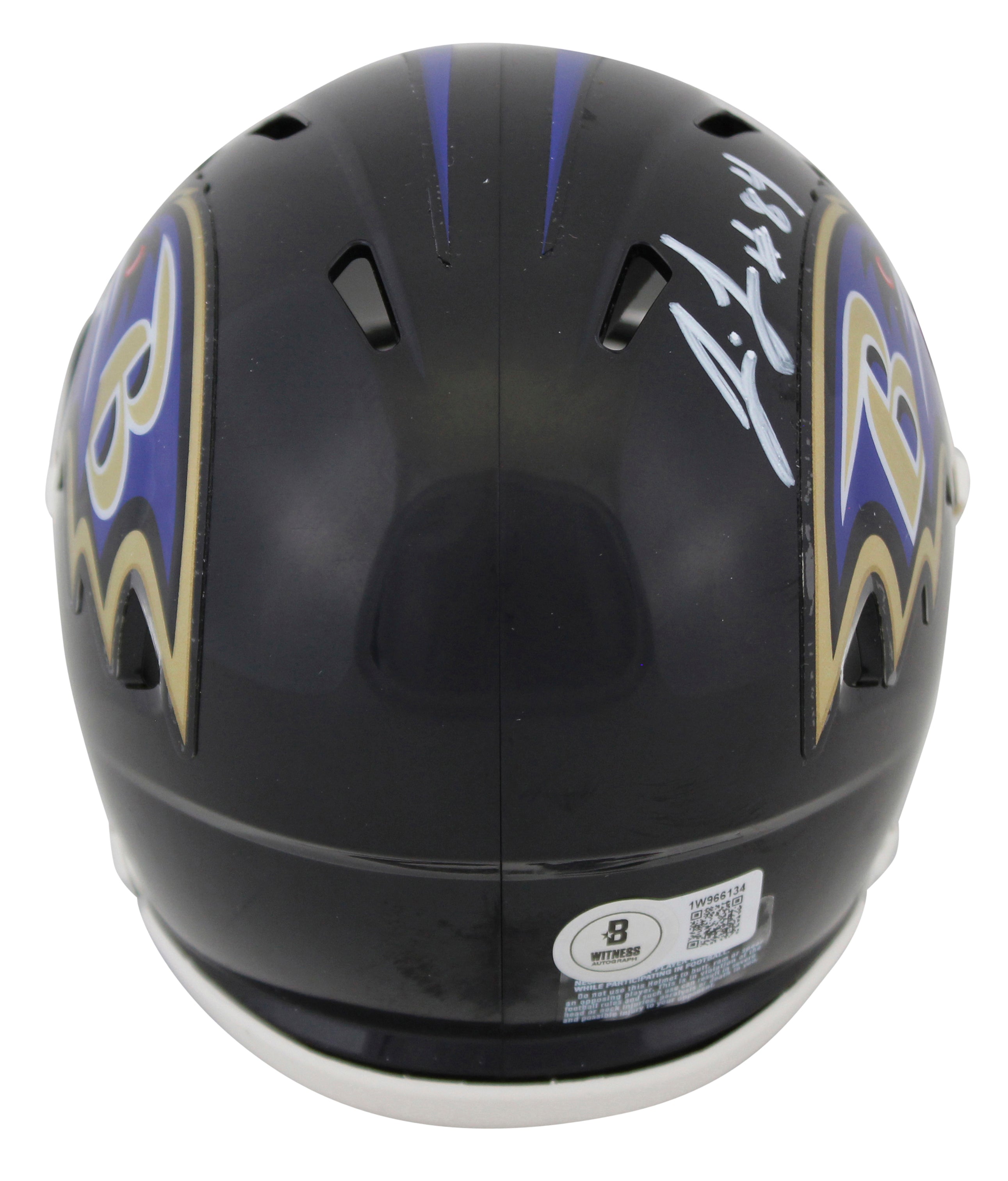 Ravens Jermaine Lewis Authentic Signed Speed Mini Helmet BAS Witnessed