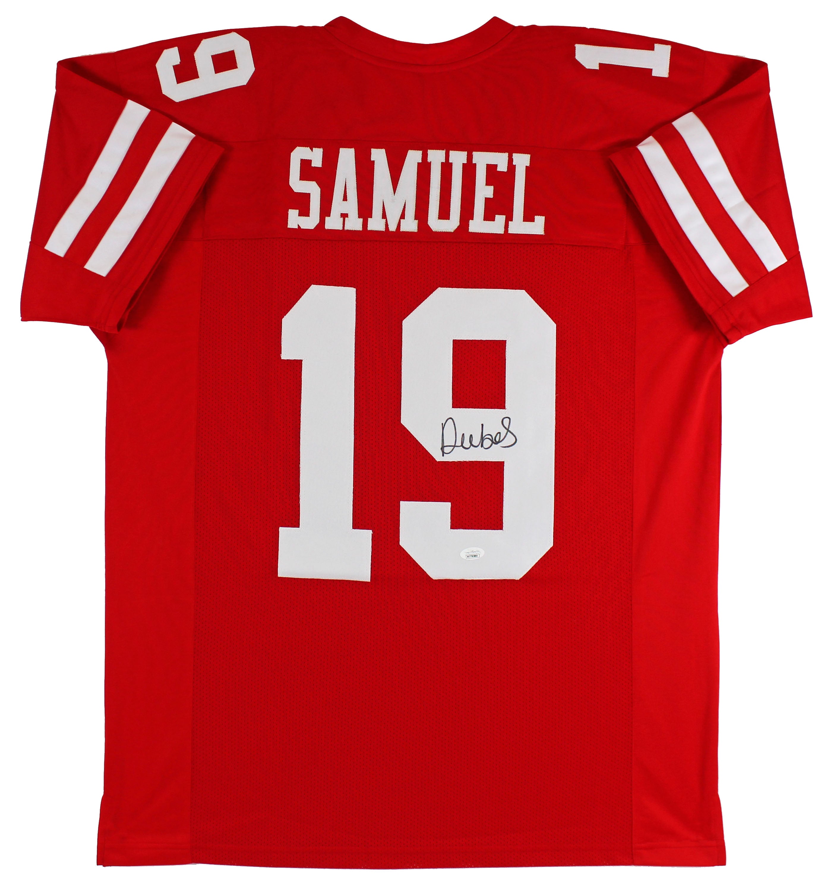 ** HOLIDAY DOORBUSTER ** Deebo Samuel Authentic Signed Red Pro Style Jersey Autographed JSA