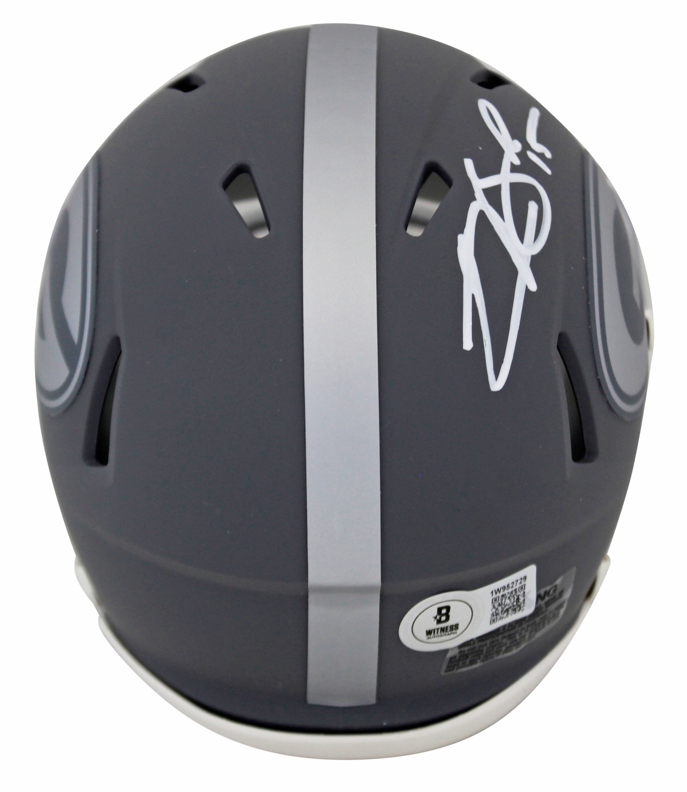 Georgia Carson Beck Authentic Signed Slate Speed Mini Helmet w/ Case BAS Witness