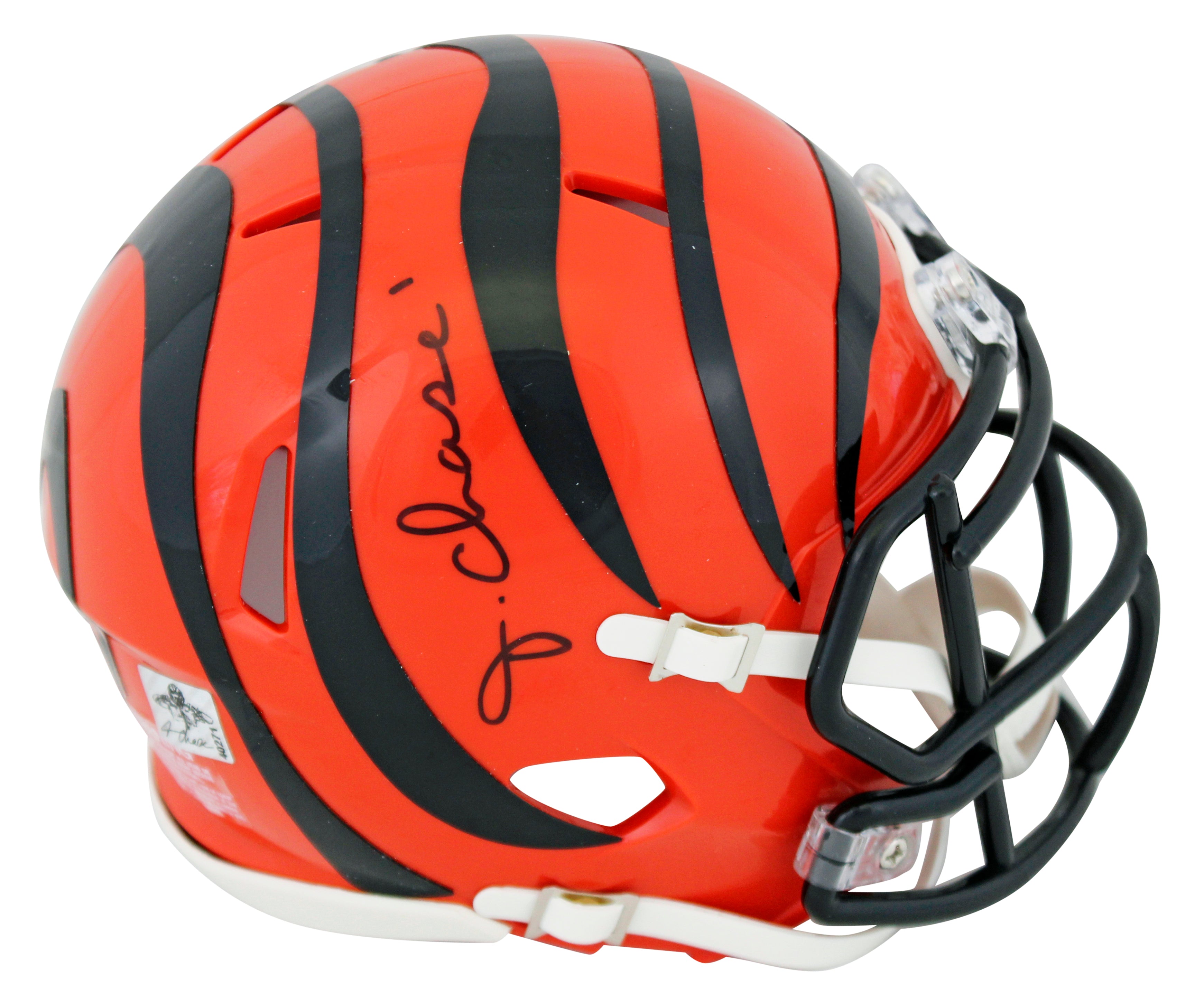 Bengals Ja'Marr Chase Authentic Signed Speed Mini Helmet BAS Witnessed