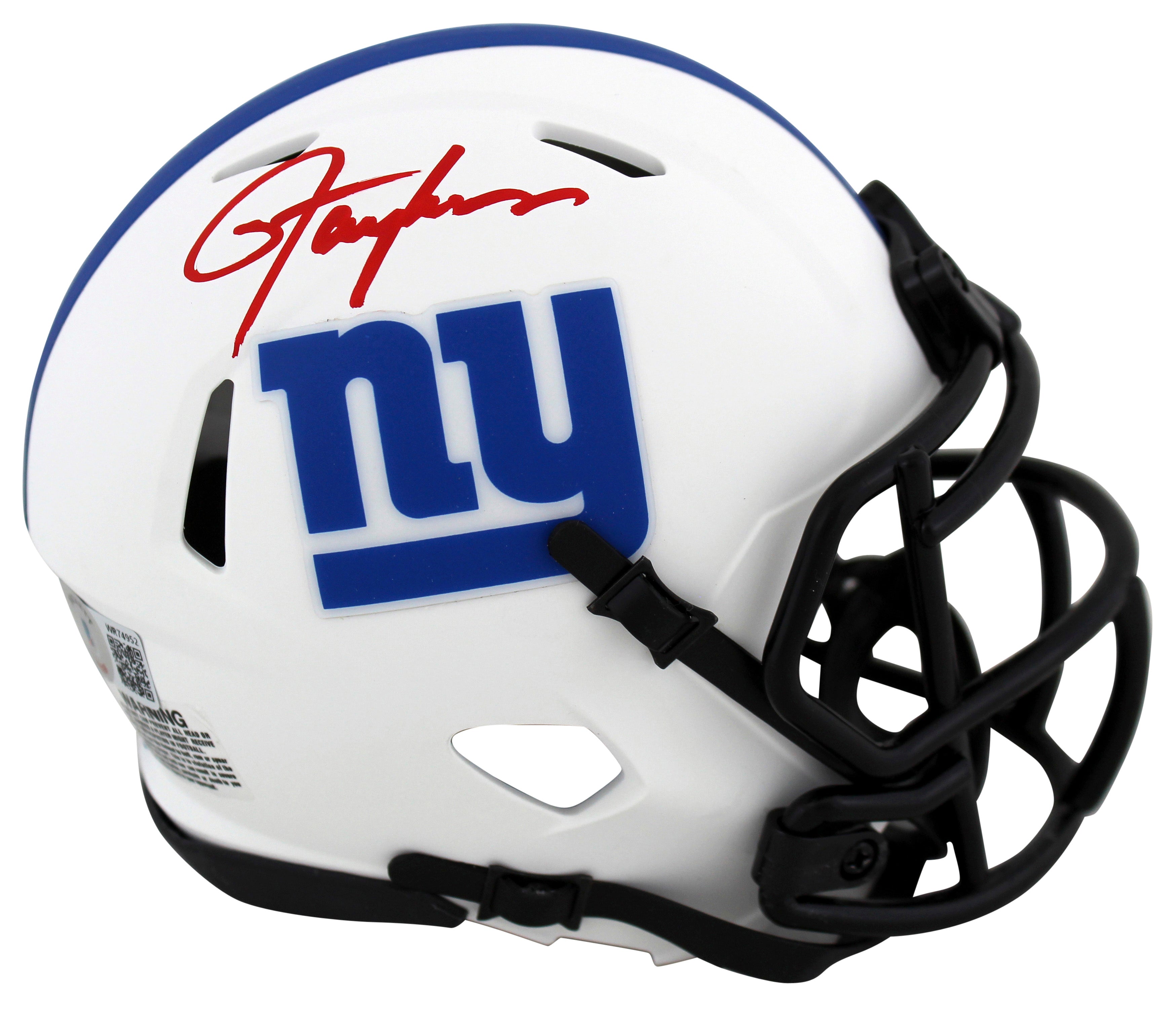 Giants Lawrence Taylor Authentic Signed Lunar Speed Mini Helmet BAS Witnessed