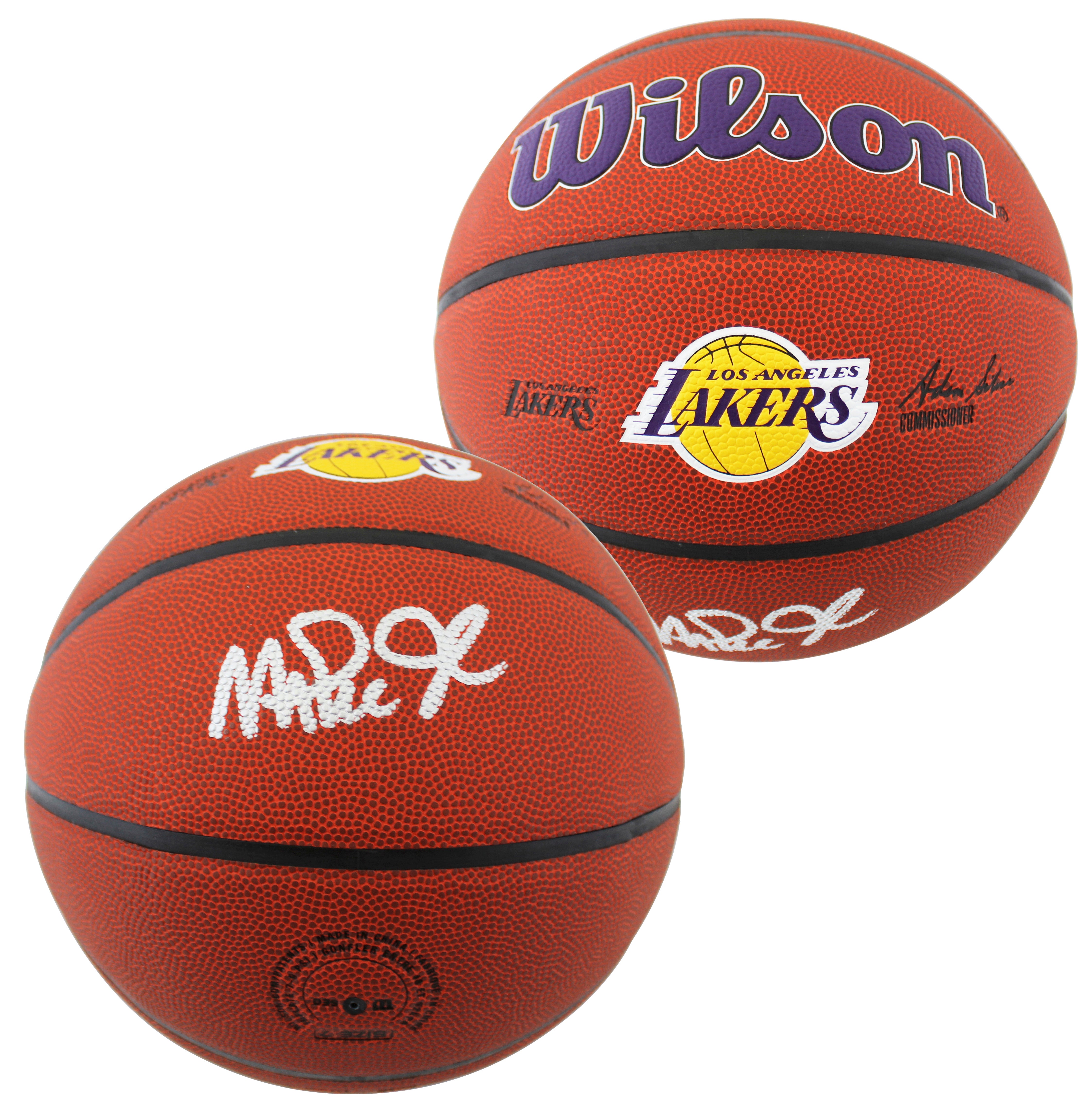 Lakers Magic Johnson Authentic Signed Wilson Logo Basketball w/ Case BAS Witness