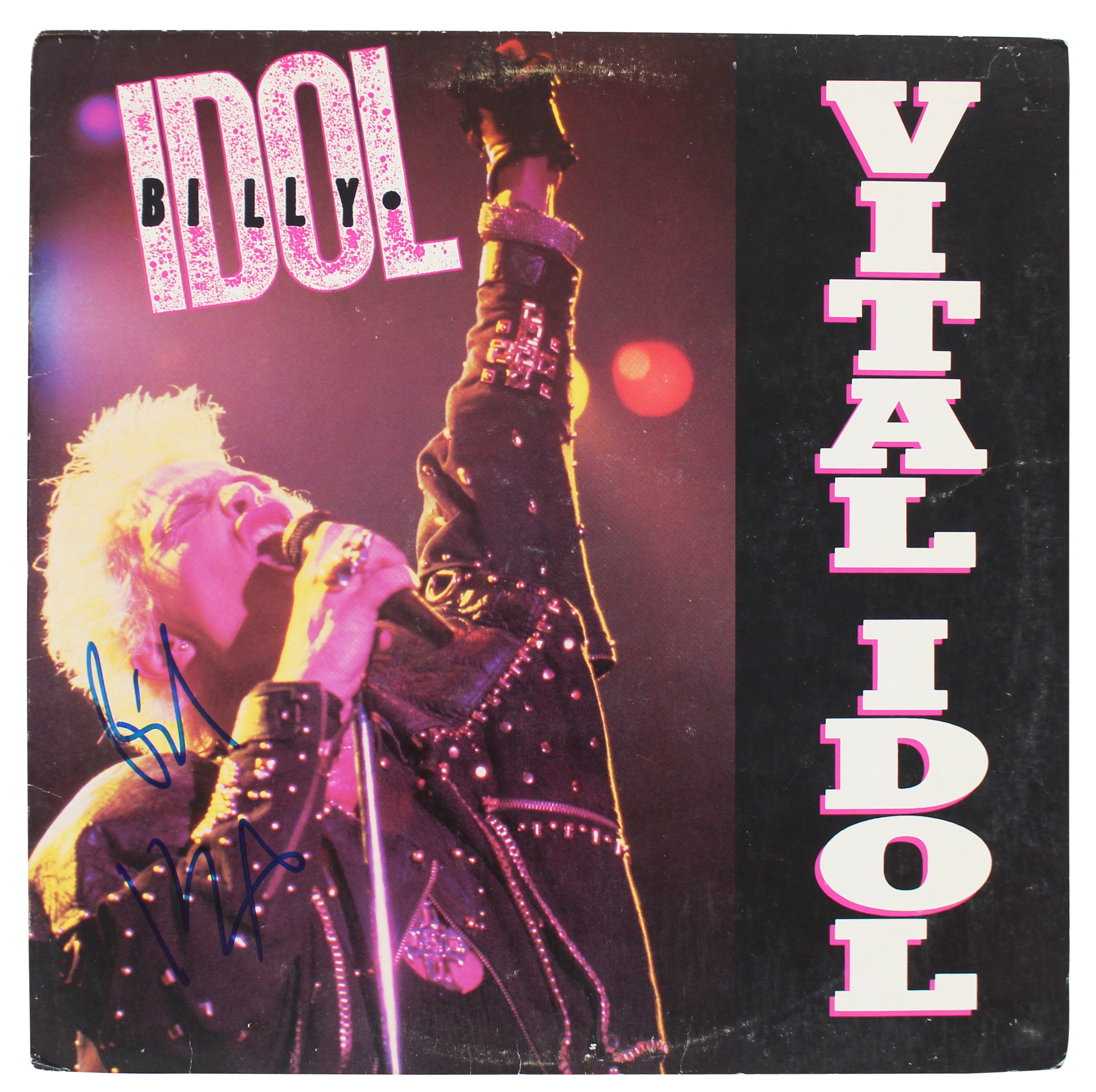 Billy Idol Authentic Signed Vital Idol Album Cover Autographed BAS #BG83031