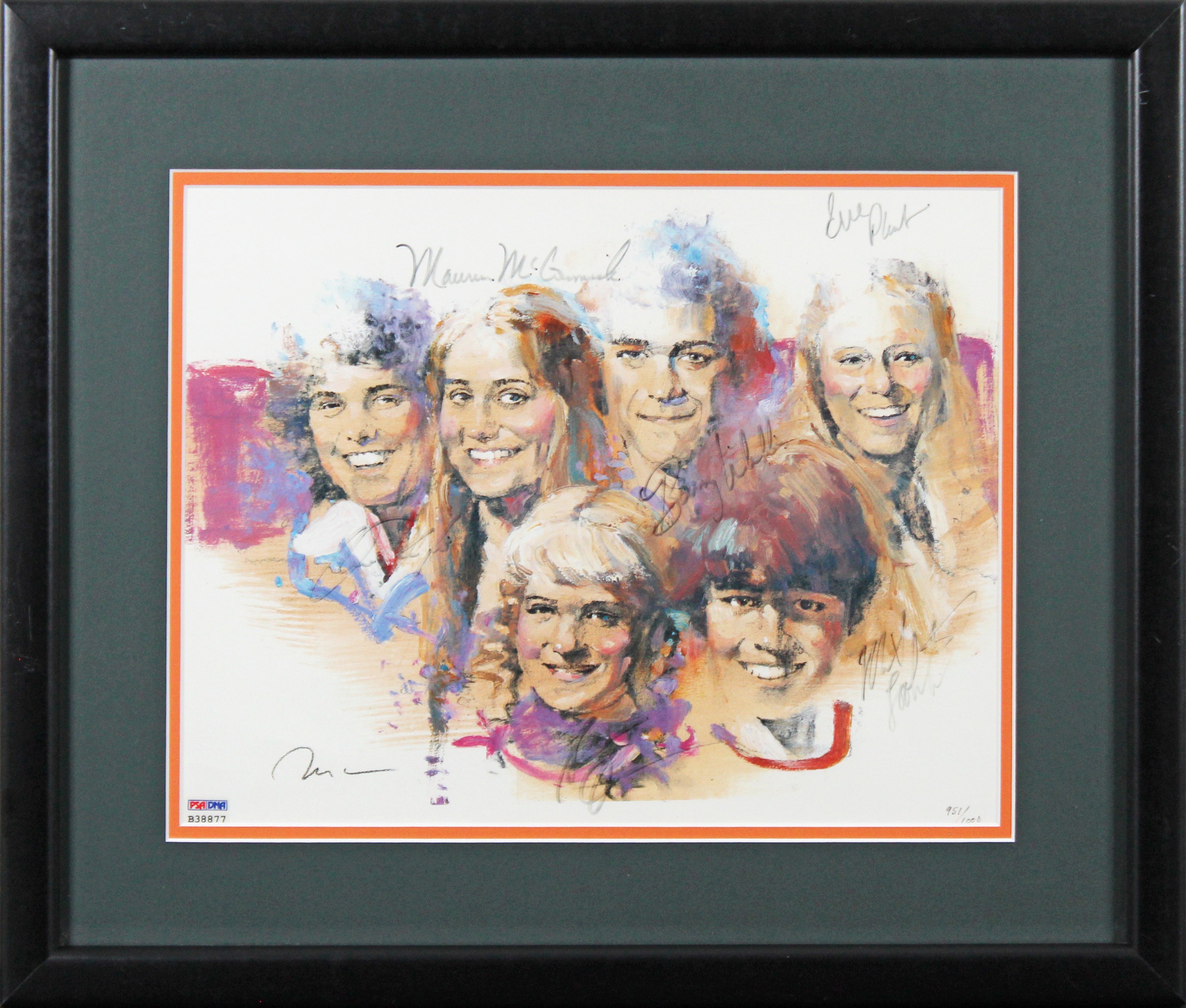 Brady Bunch McCormick, Williams +4 Signed & Framed 11x14 Litho LE #951/1000 PSA