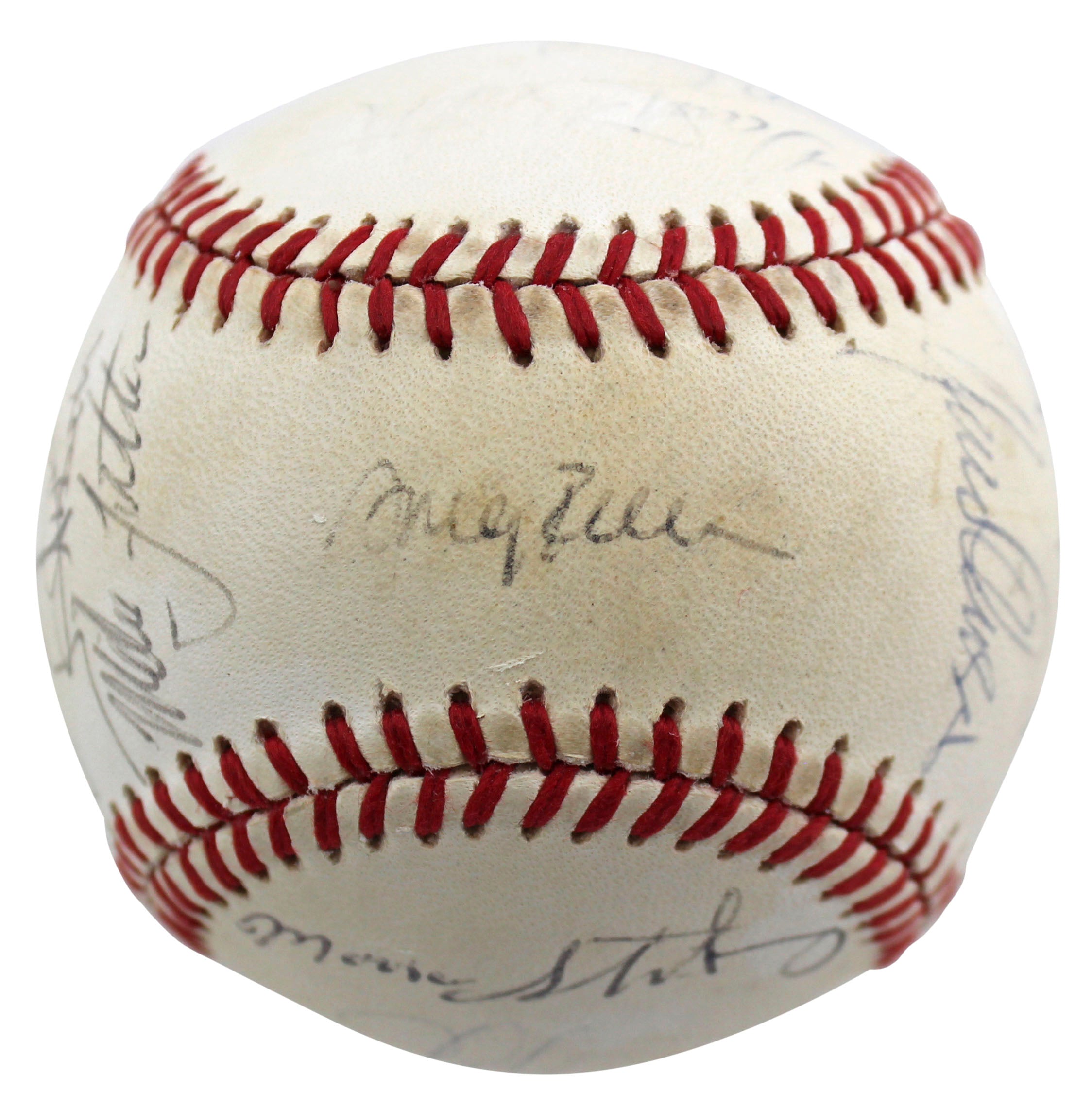1990 Angels (21) Winfield, Bichette, Abbott,+18 Signed Oal Baseball BAS #AB92950