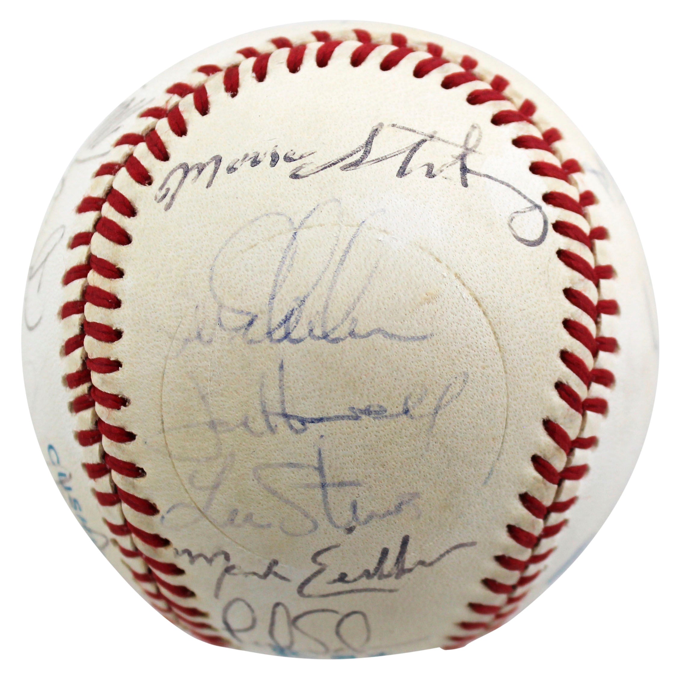 1990 Angels (21) Winfield, Bichette, Abbott,+18 Signed Oal Baseball BAS #AB92950