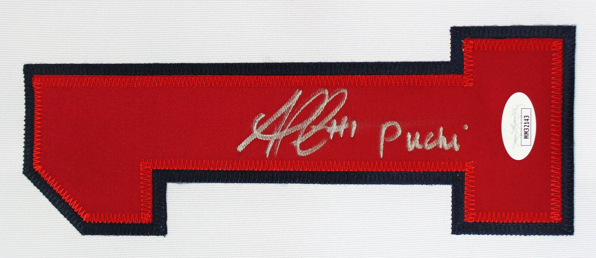 Ozzie Albies "Puchi" Authentic Signed White Pro Style Jersey Autographed JSA