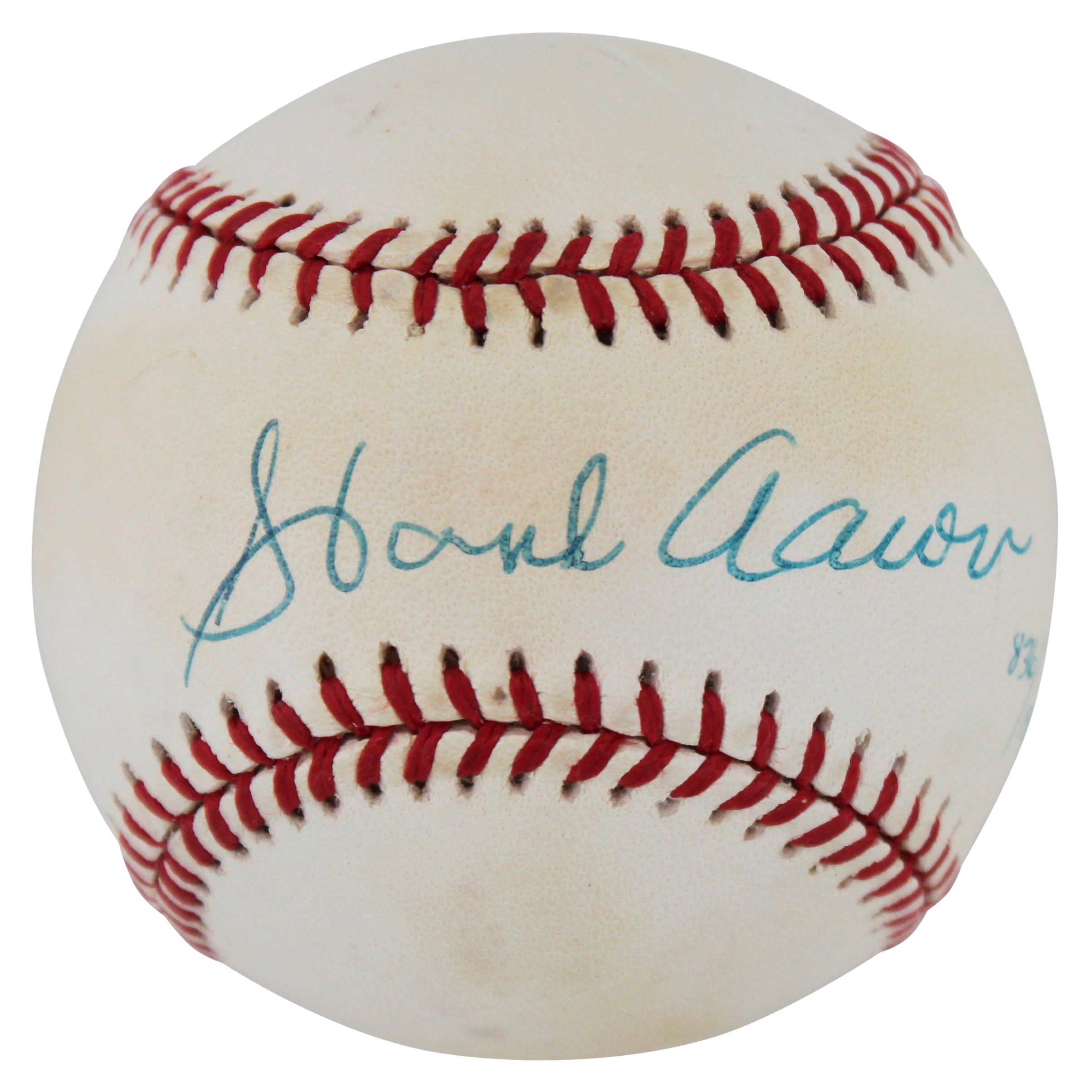 Braves Hank Aaron Signed Jackie Robinson 50th Logo Onl Baseball LE #836/1947 JSA