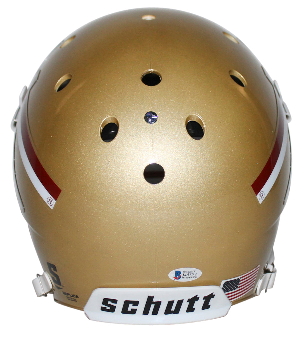 Florida State Deion Sanders Signed Schutt Full Size Rep Helmet BAS Witnessed