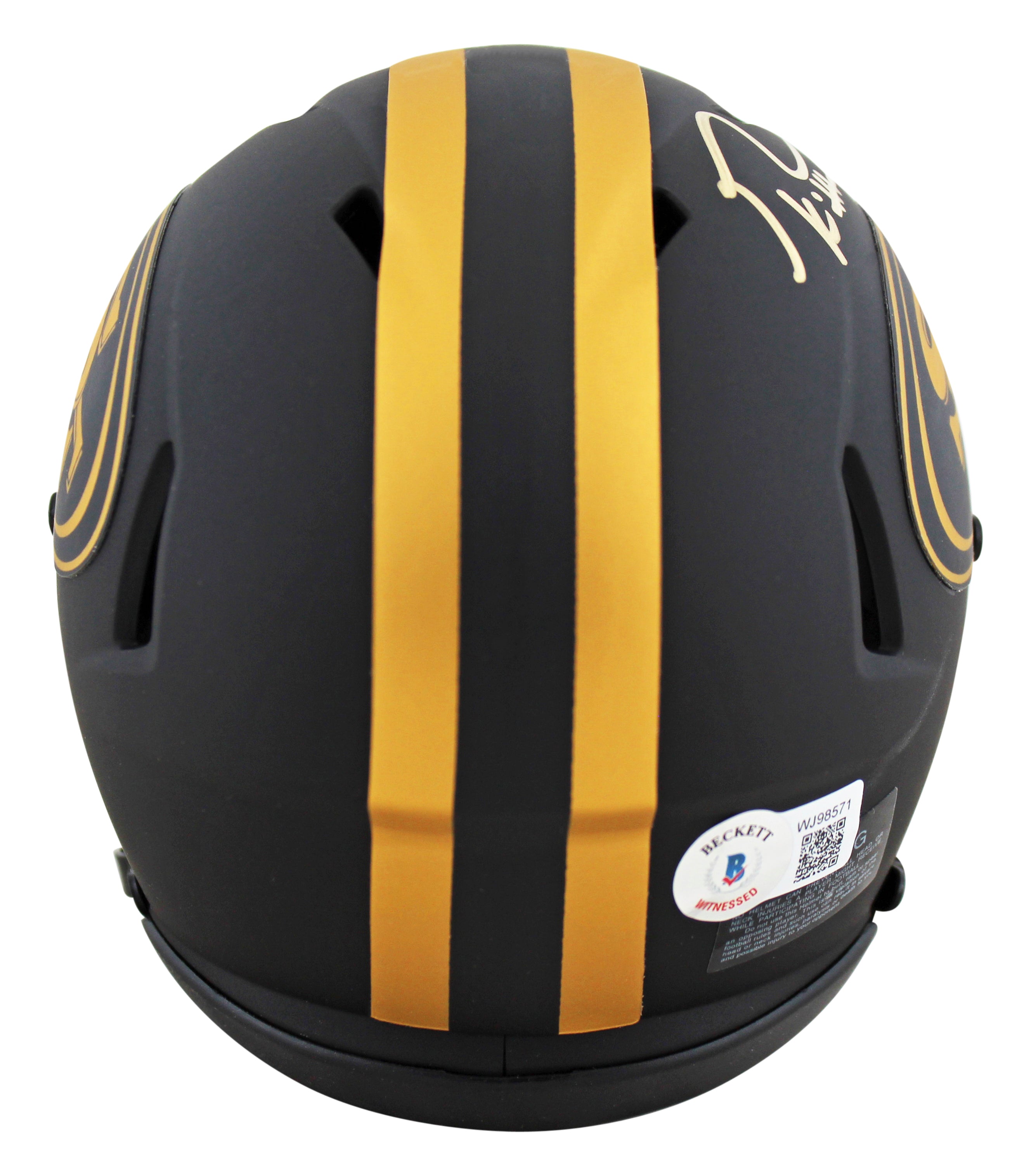 49ers George Kittle Authentic Signed Eclipse Speed Mini Helmet BAS Witnessed