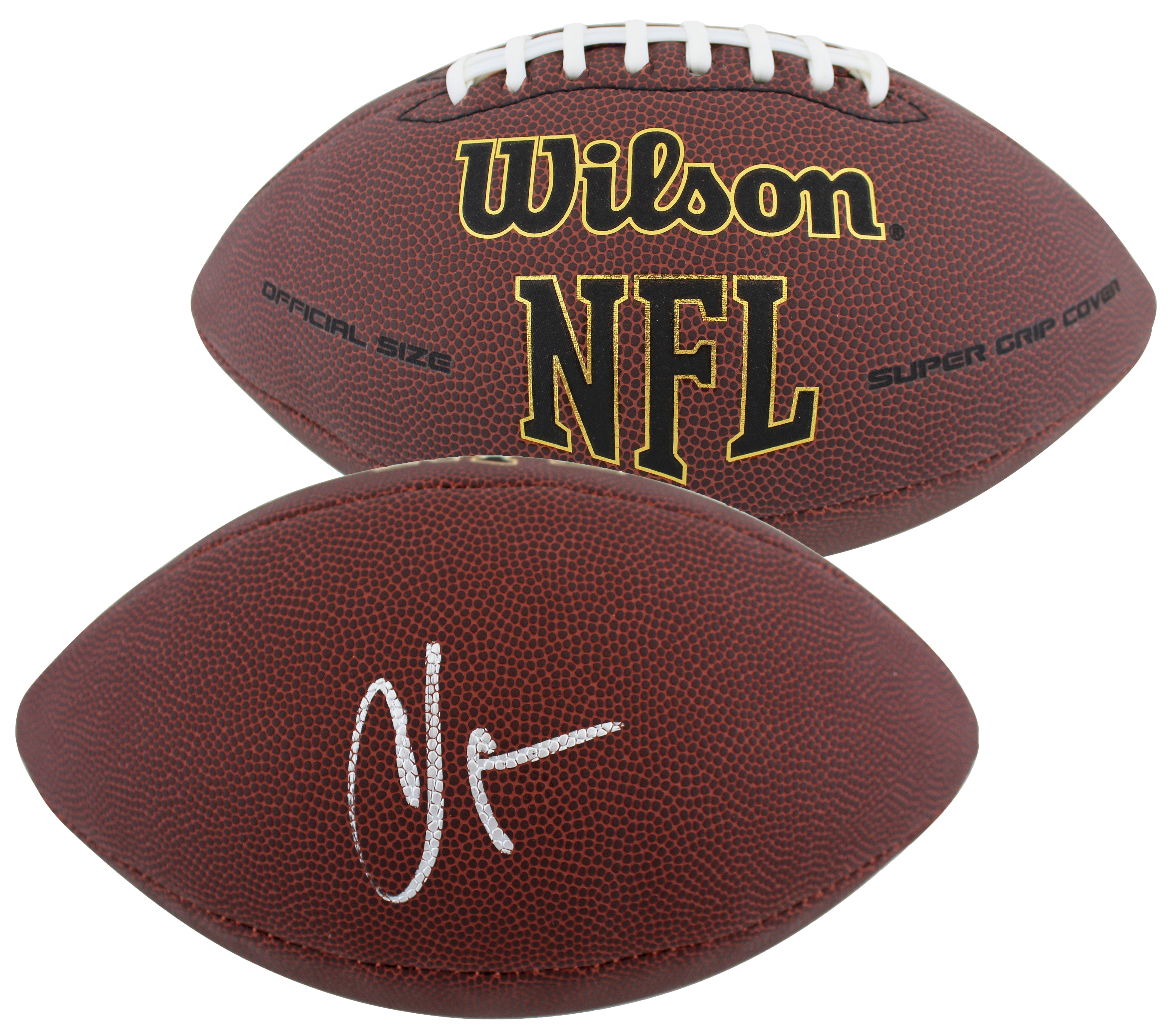 Bengals Chad Johnson Signed Wilson Super Grip Football W/ Case BAS Witnessed