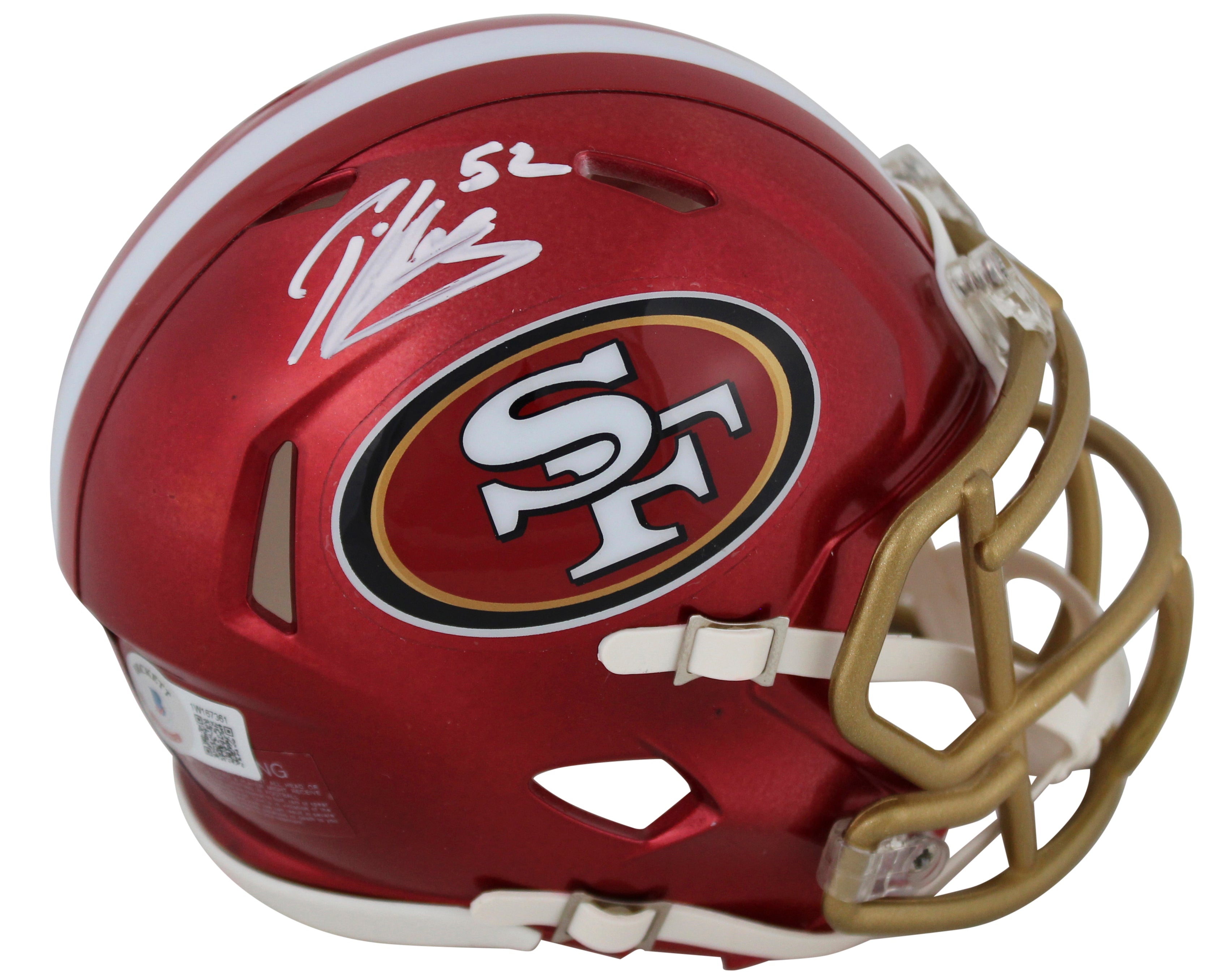 49ers Patrick Willis Authentic Signed Flash Speed Mini Helmet BAS Wit #1W167361