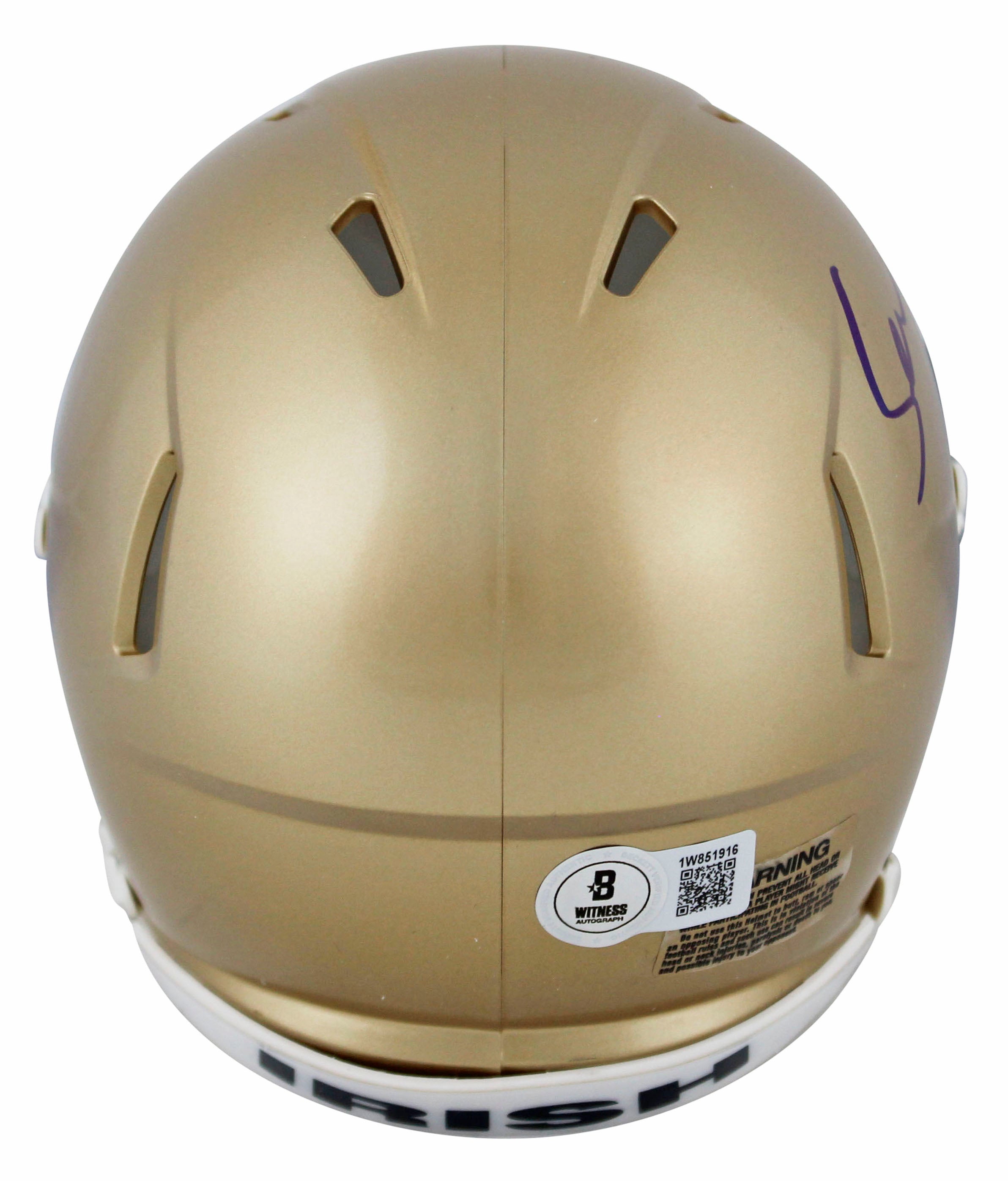 Notre Dame Sean Astin "Rudy" Authentic Signed Speed Mini Helmet BAS Witnessed