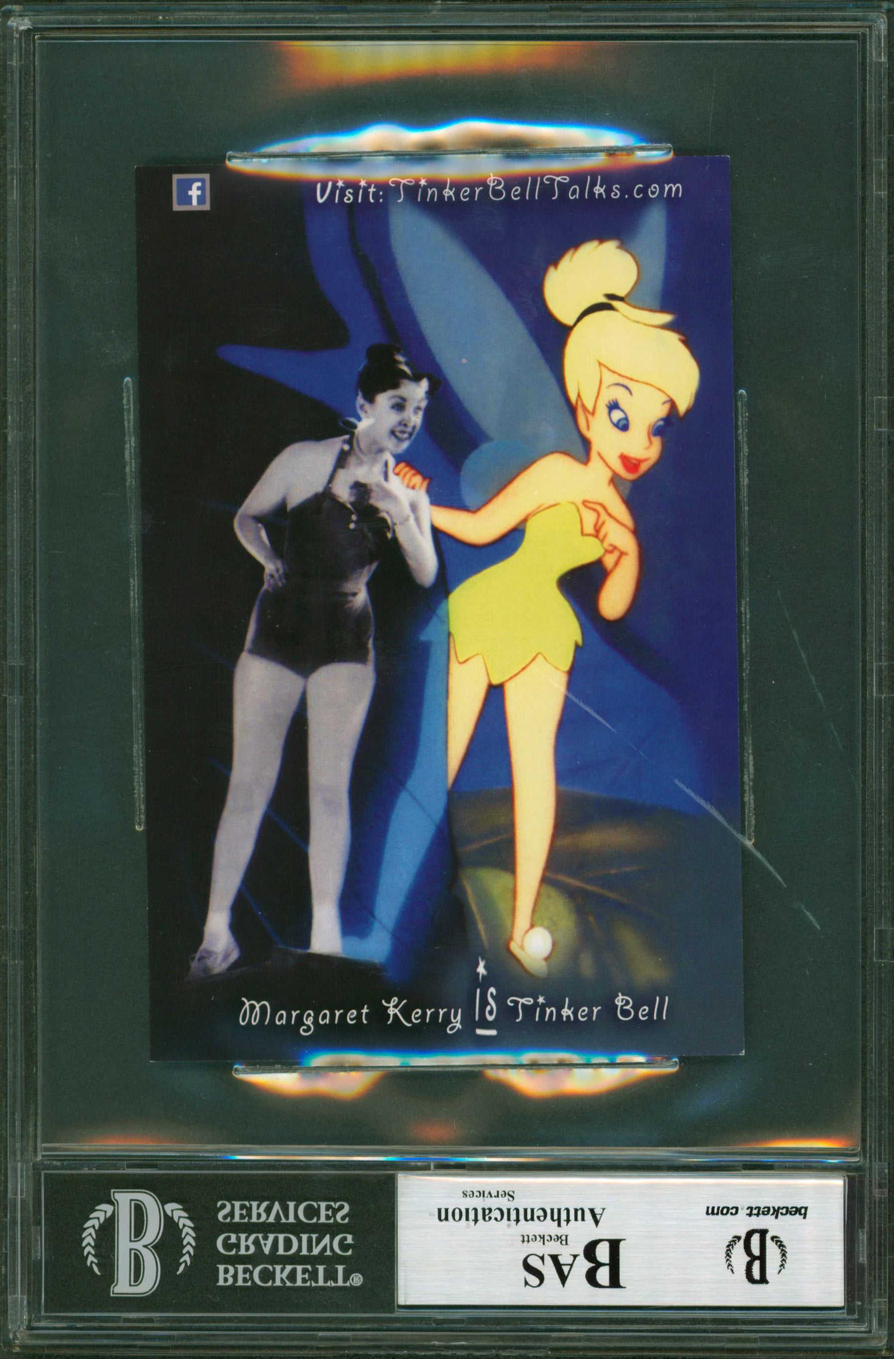 Disney Margaret Kerry Tinkerbell Authentic Signed Art Print 4x6 Photo BAS Slab