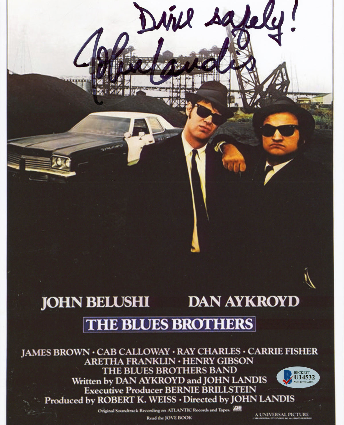 John Landis The Blues Brothers "Drive Safely!" Signed 8x10 Photo BAS #U14532