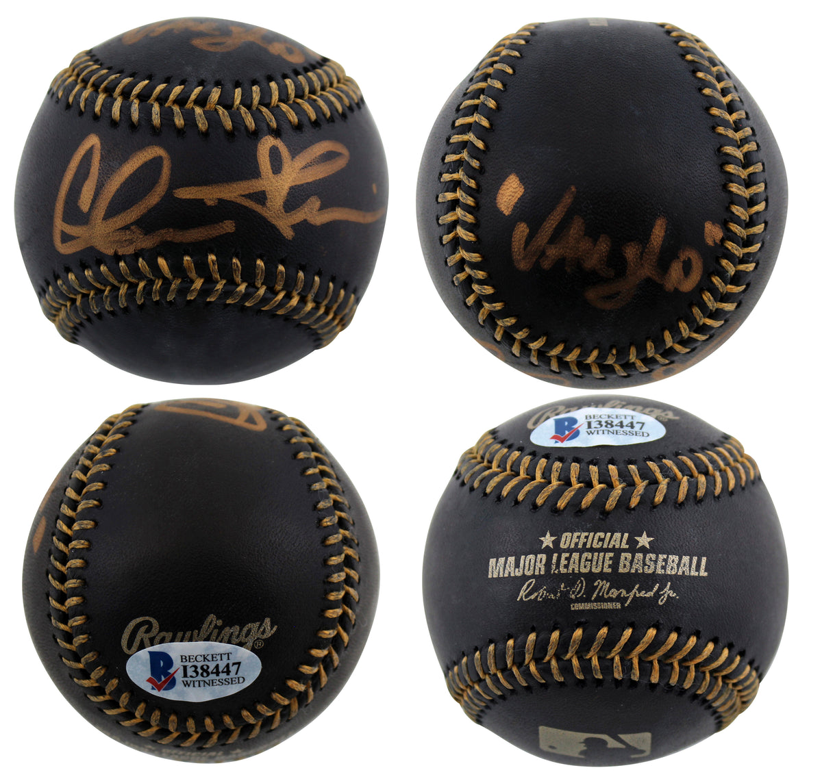 Charlie Sheen Major League "Vaughn" Signed Black Oml Baseball BAS Wit #I38447