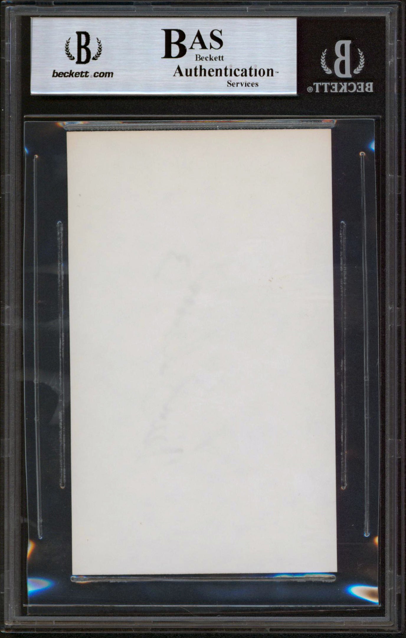 Ducks Teemu Selanne Authentic Signed 3x5 Index Card Autographed BAS Slabbed