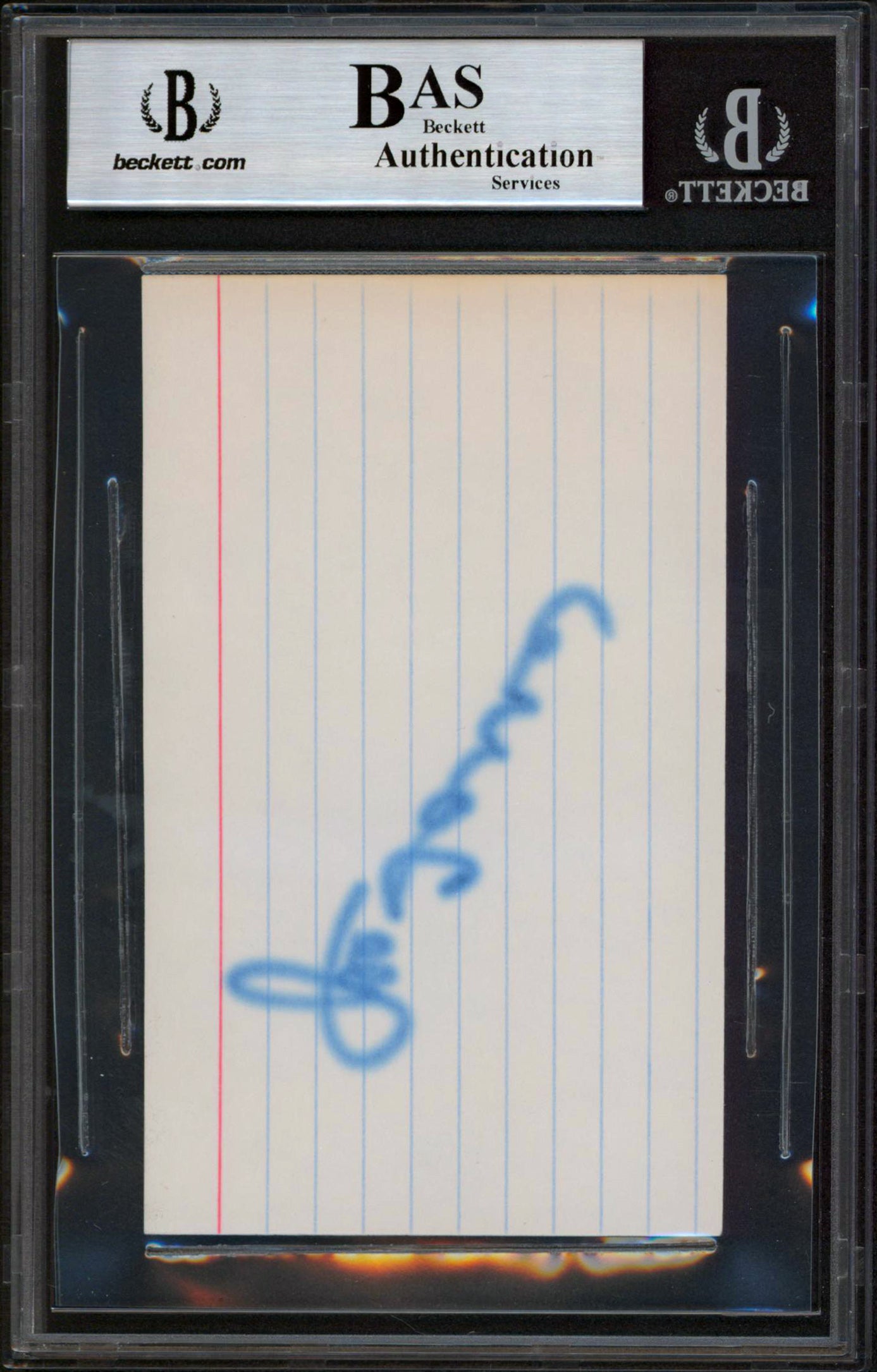 Yankees Joe Torre Authentic Signed 3x5  Index Card Autographed BAS Slab