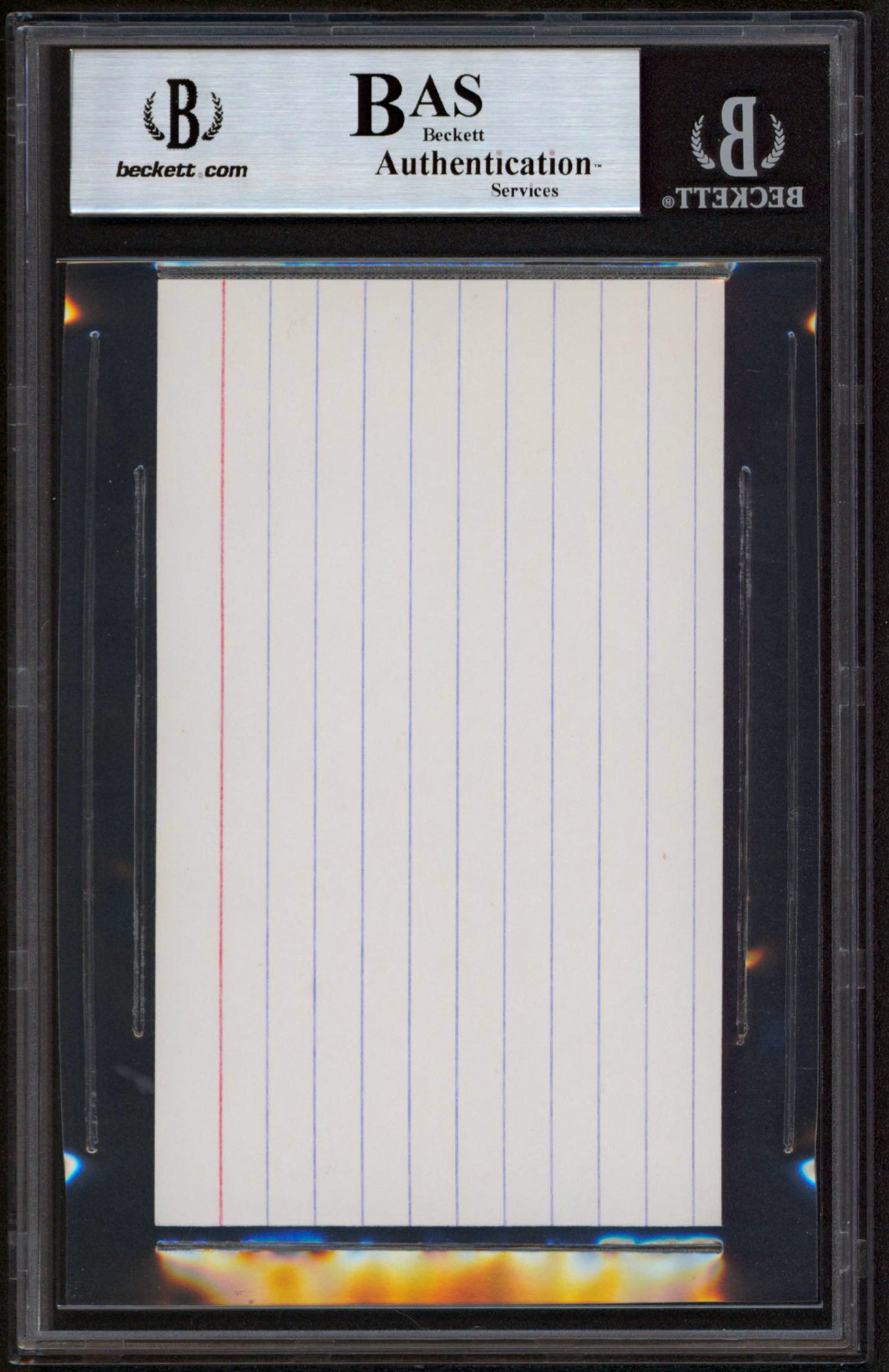 Braves Greg Maddux Authentic Signed 3x5  Index Card Autographed BAS Slabbed