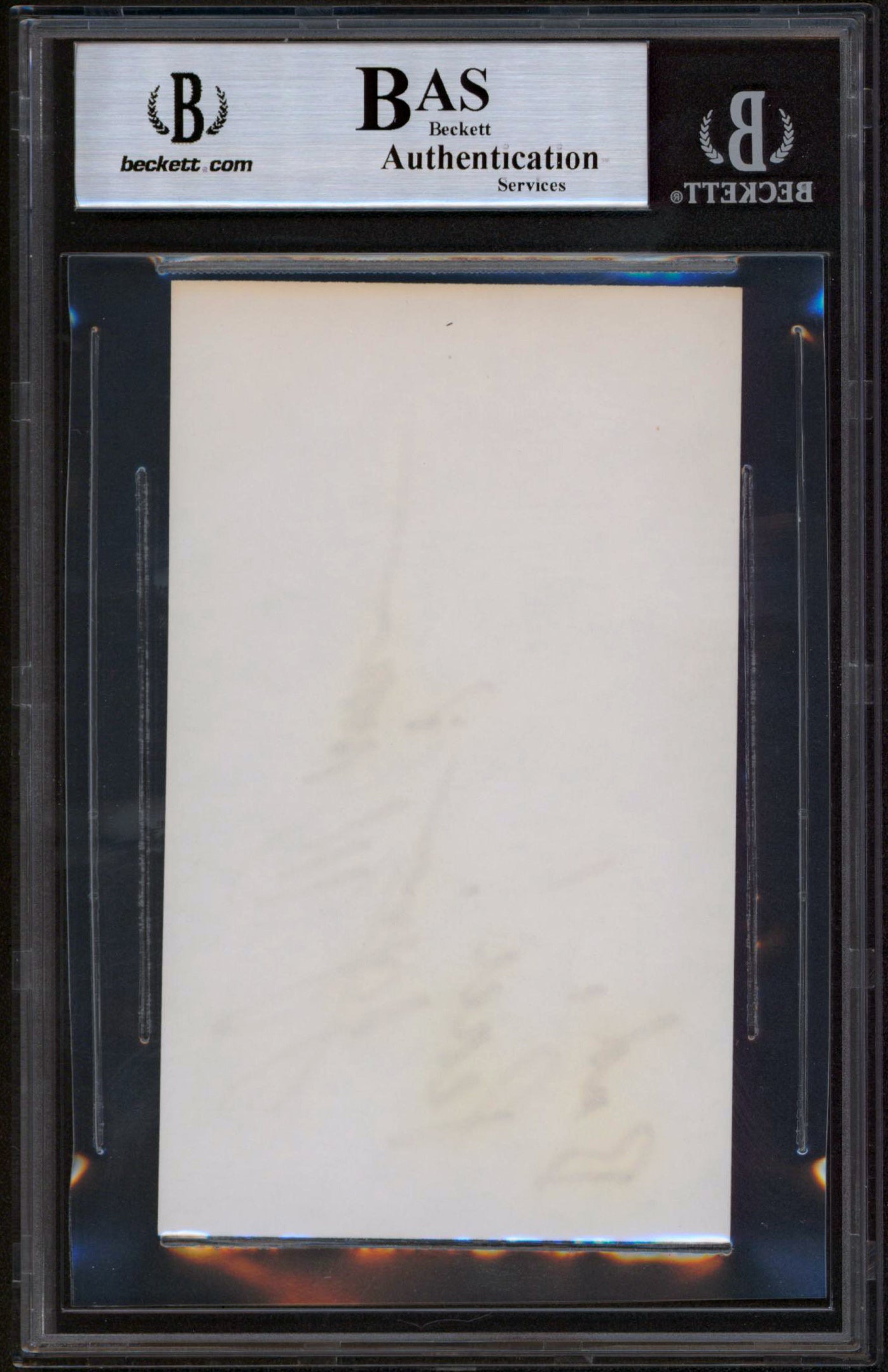 Steelers Lynn Swann Authentic Signed 3x5 Index Card Autographed BAS Slabbed