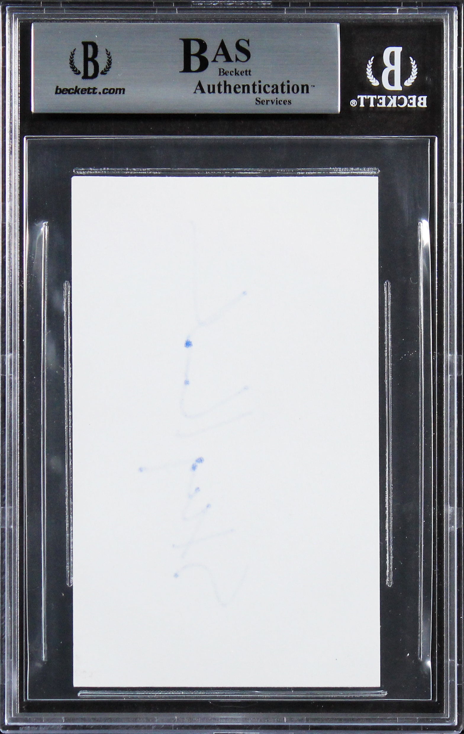 Stacy Keach The New Mike Hammer Authentic Signed 3x5 Index Card BAS Slabbed 2