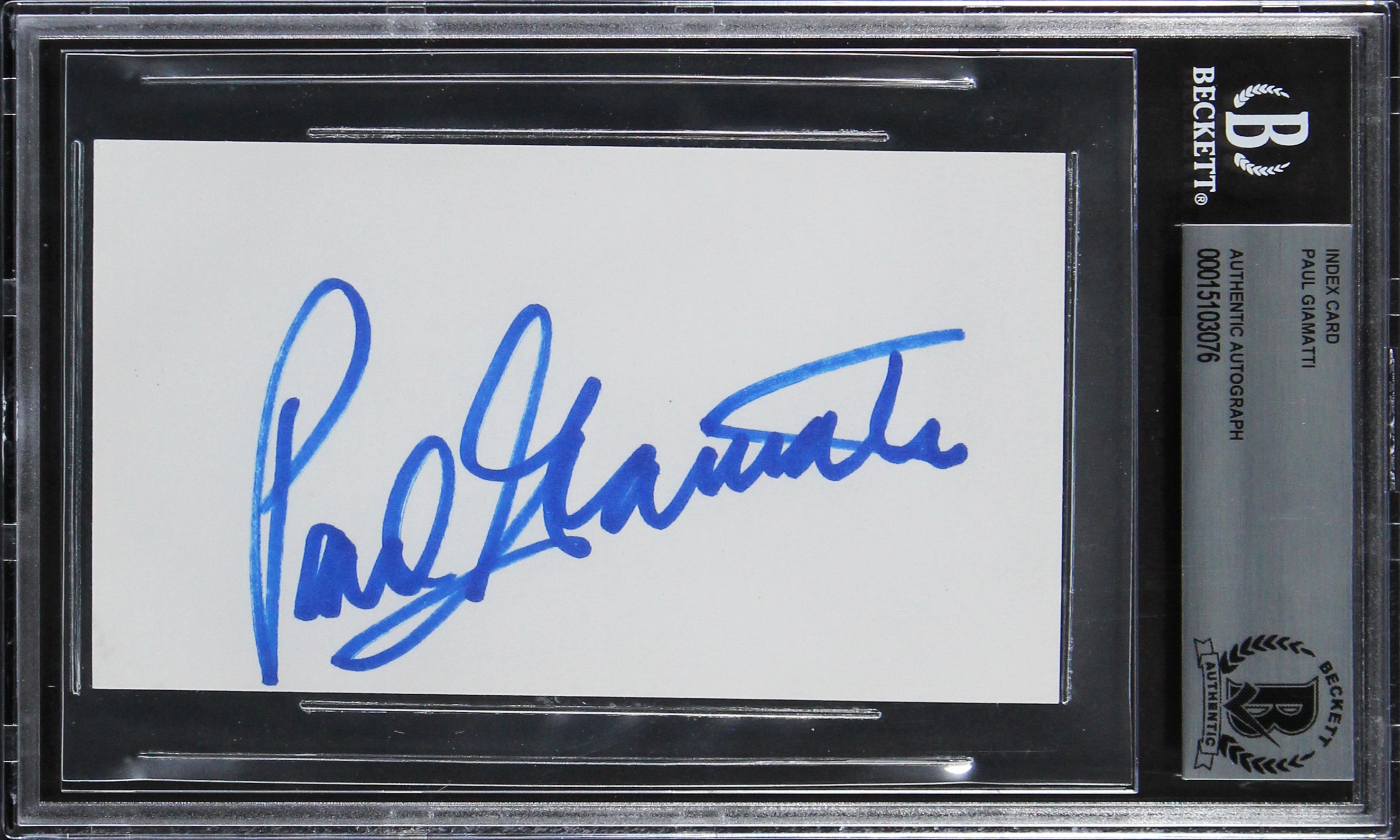 Paul Giamatti Billions Authentic Signed 3x5 Index Card Autographed BAS Slabbed 2